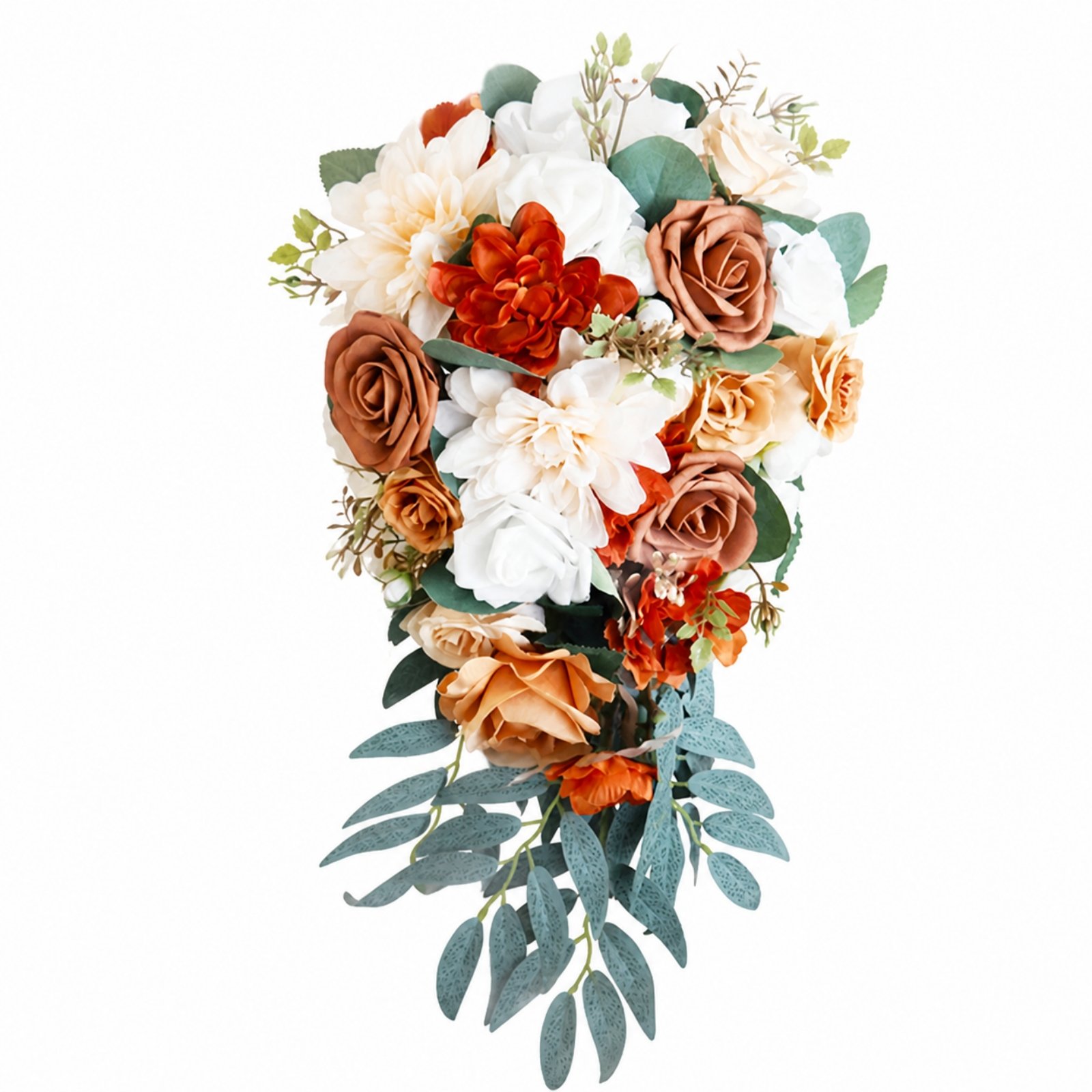 Teardrop Bridal Bouquet – Champagne Orange