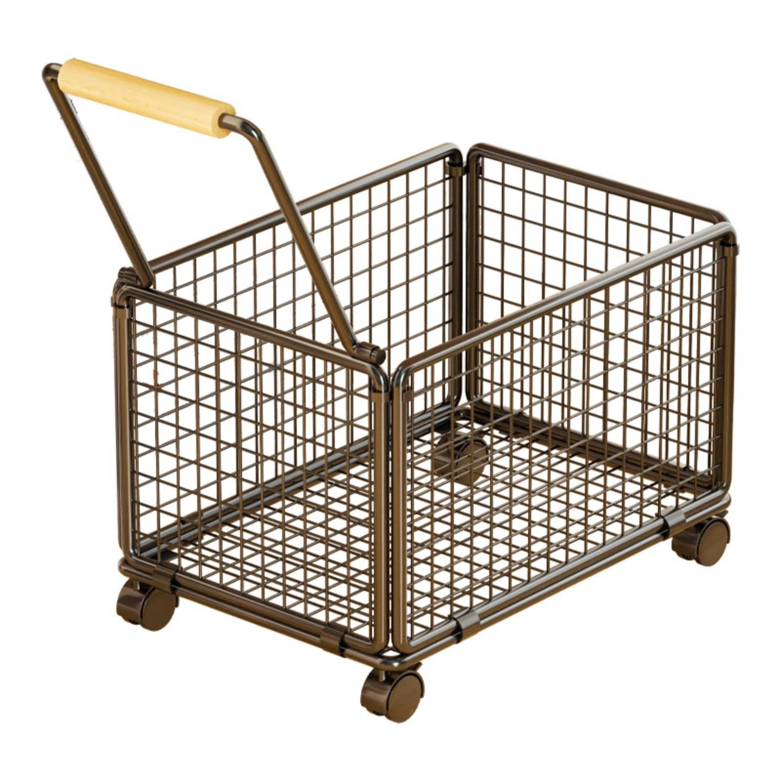 Wheeled Wire Basket Cart
