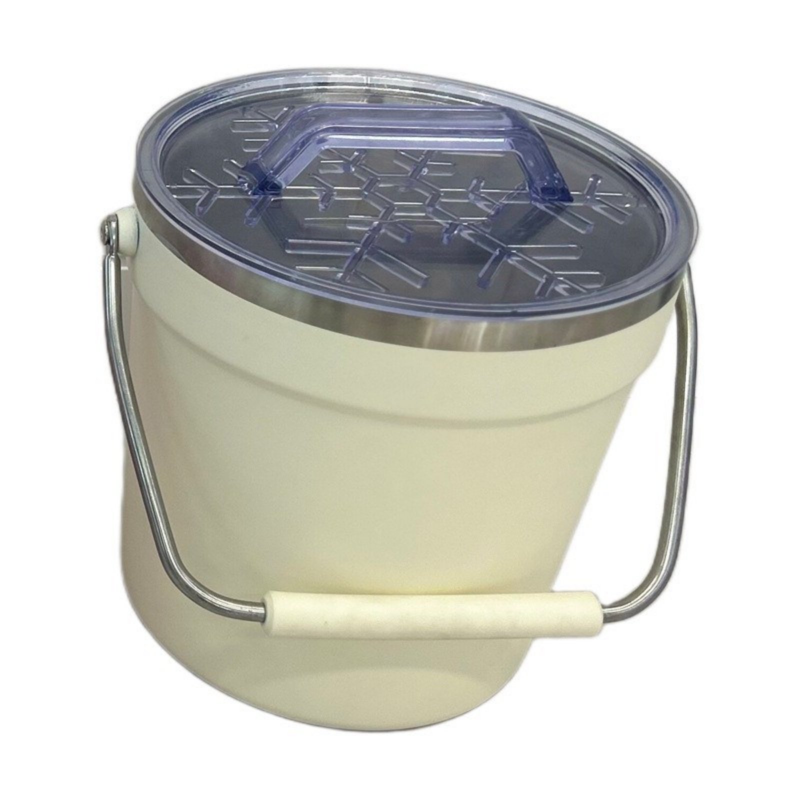 Stainless Steel Ice Bucket – Cream White, 2L