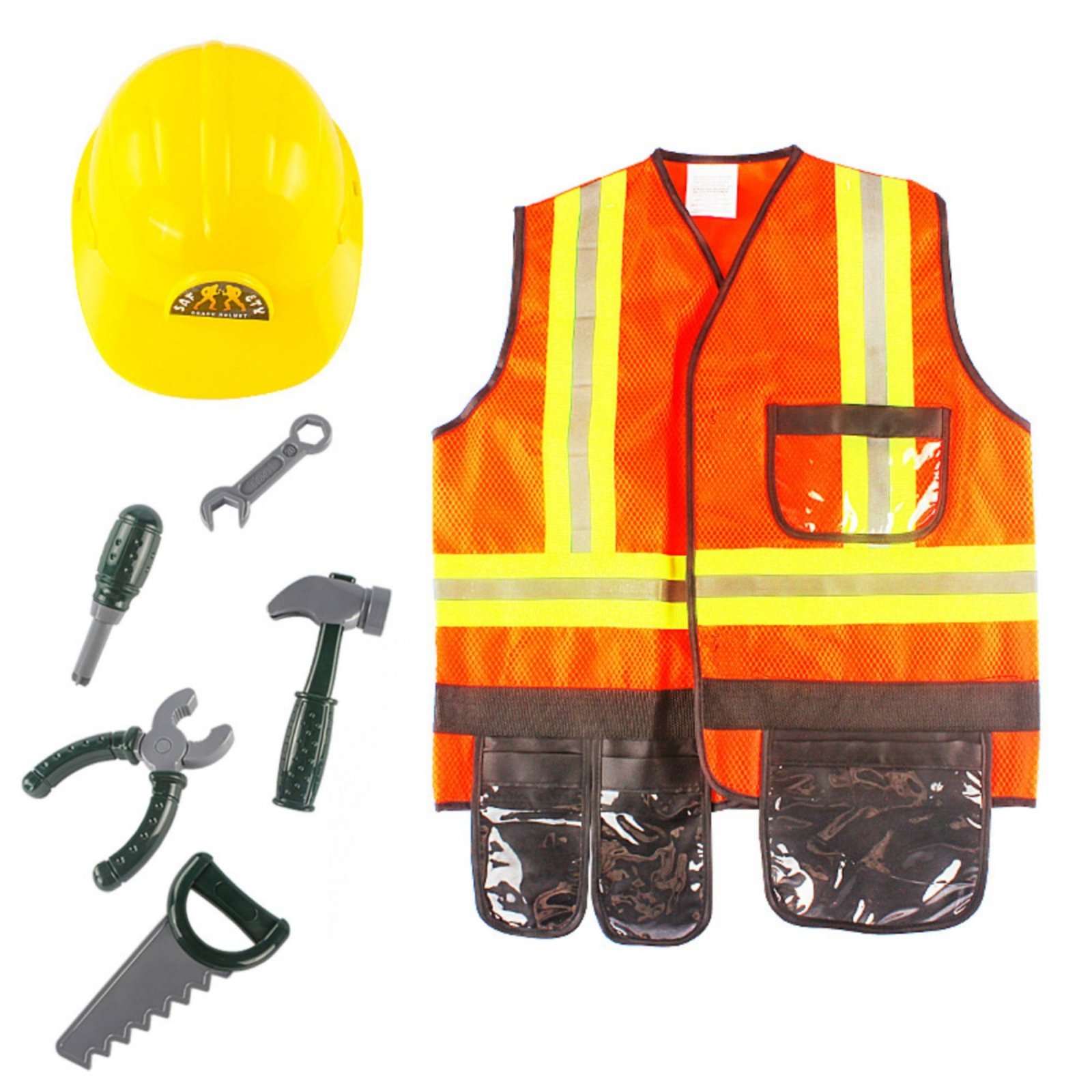 Construction Worker Costume Yellow Hat