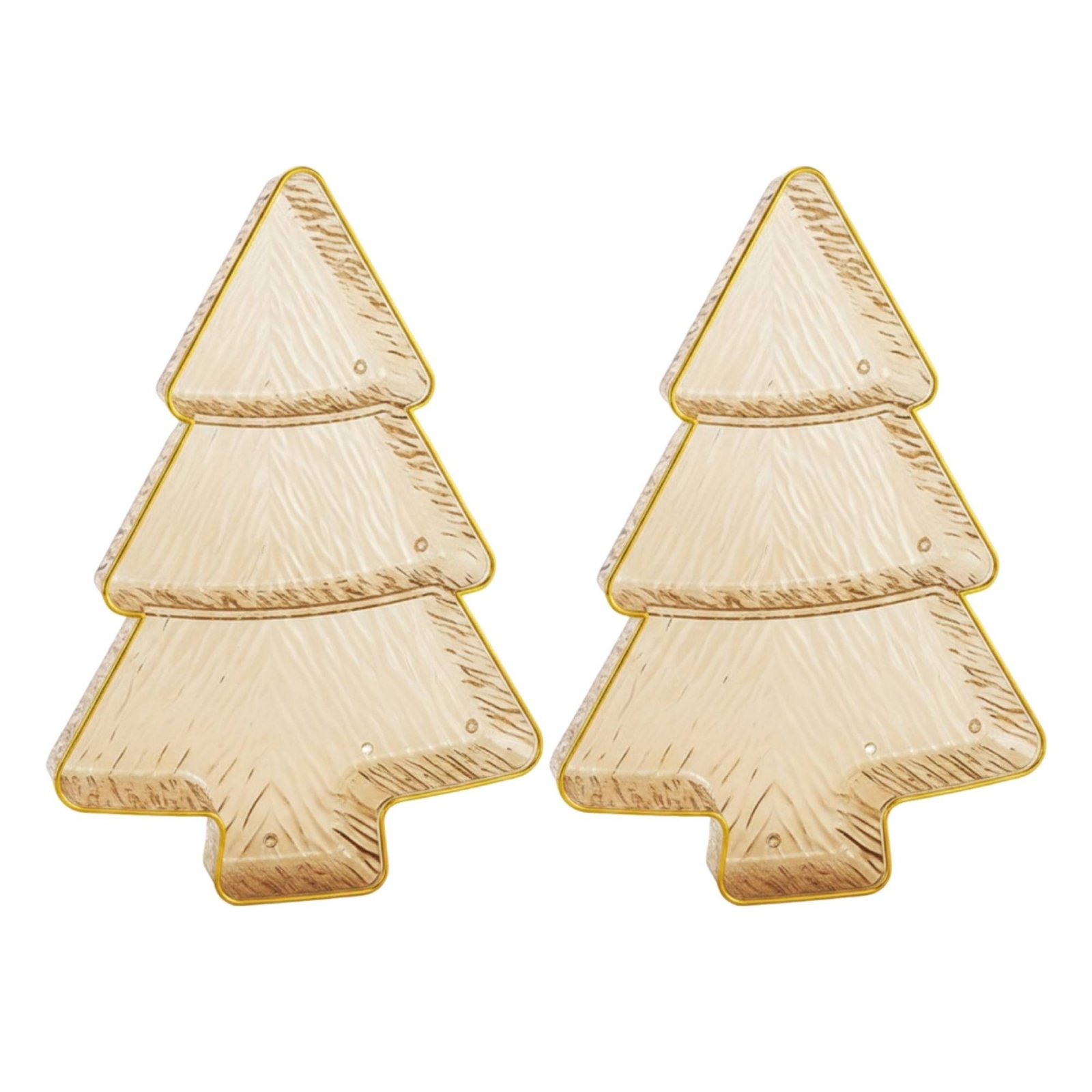 2-Piece Christmas Tree Fruit Tray