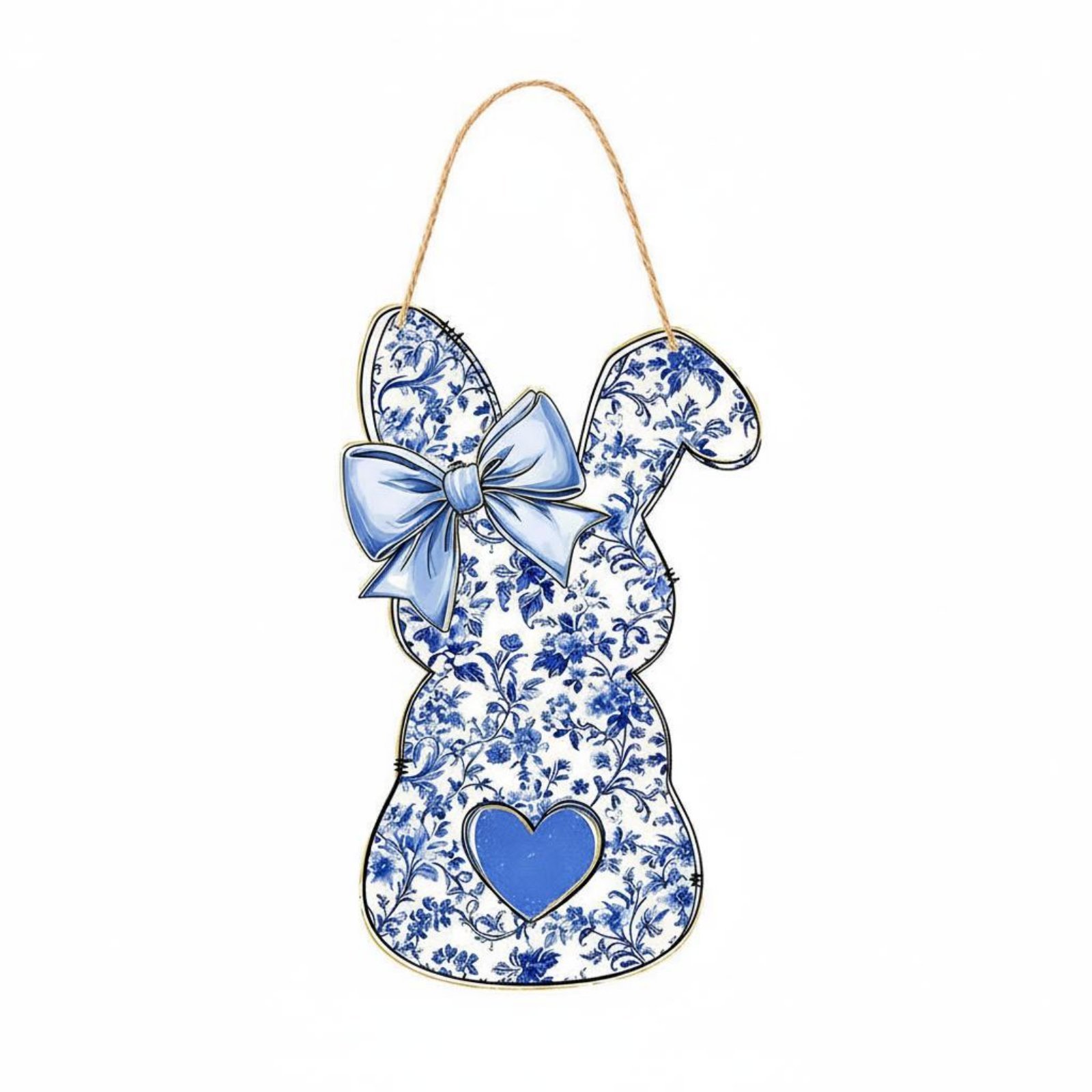 Wooden Bunny Welcome Plaque