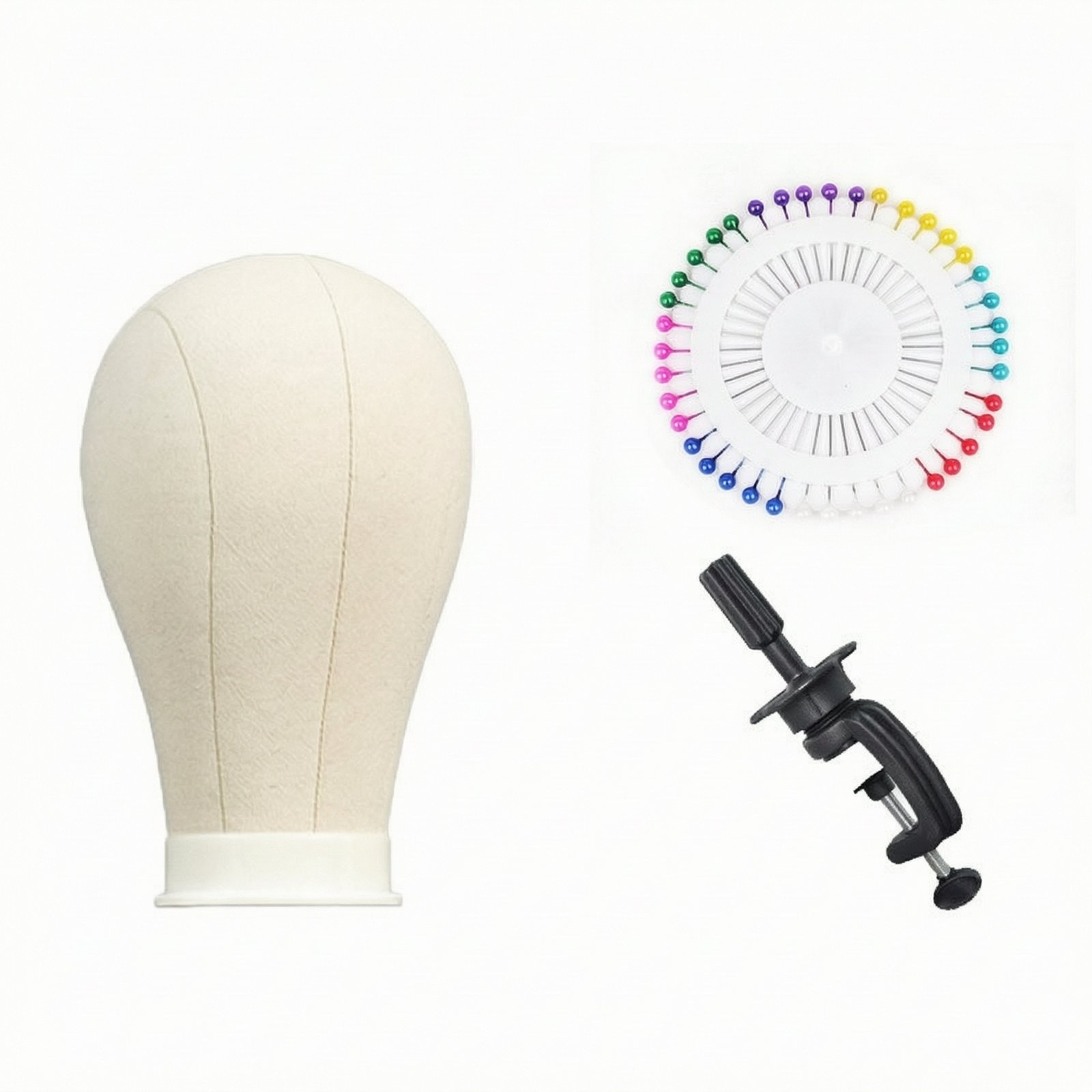 Canvas Mannequin Head with Clamp