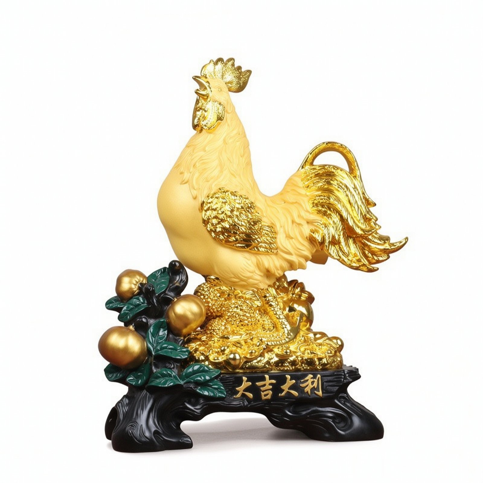 Gold-Toned Cockerel Sculpture