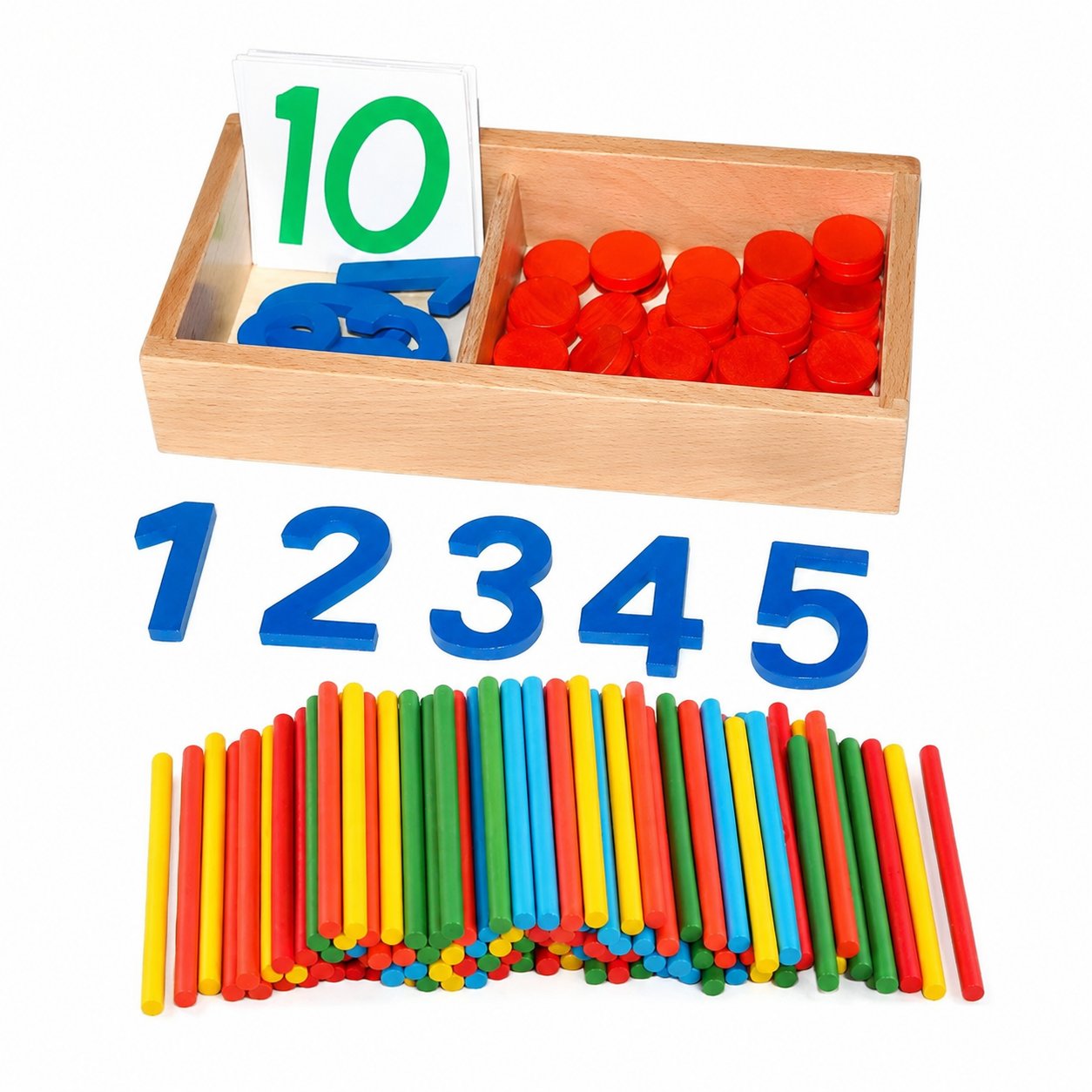 Montessori Counting Sticks and Chips