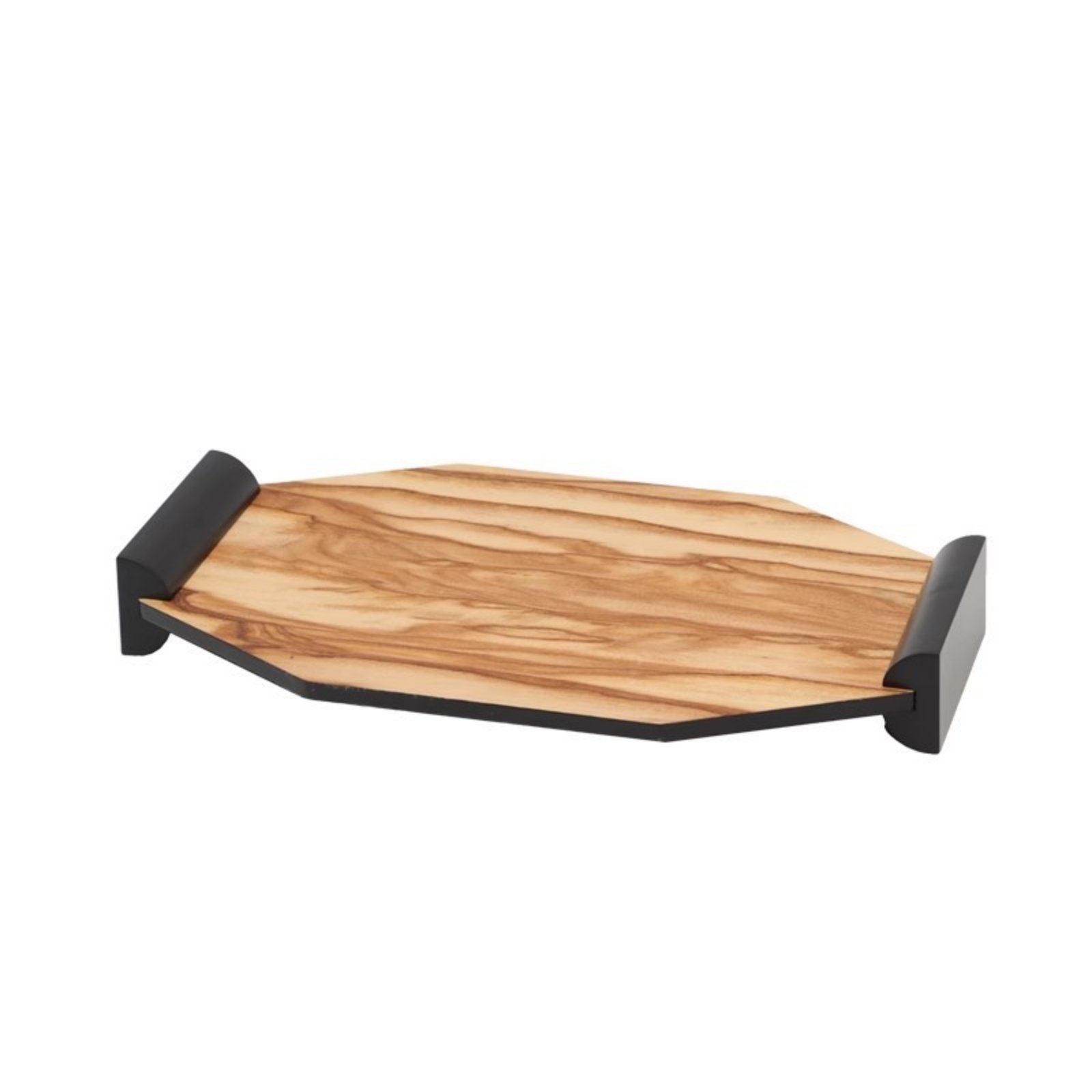 Octagonal Wooden Tray with Handles