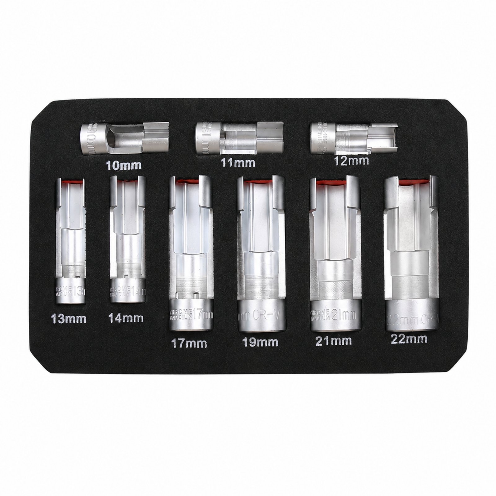 9 Pieces Side-Slot Socket with Square Drive Confined Zone