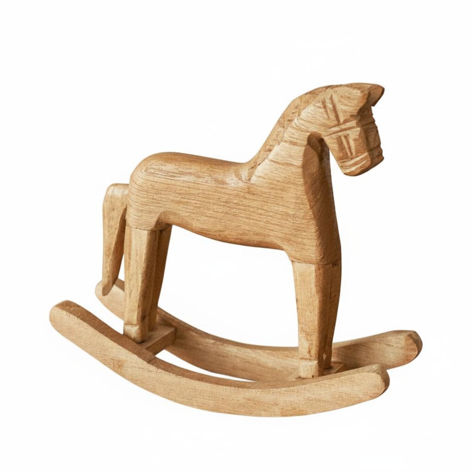 Wooden Rocking Horse Handcrafted Nordic