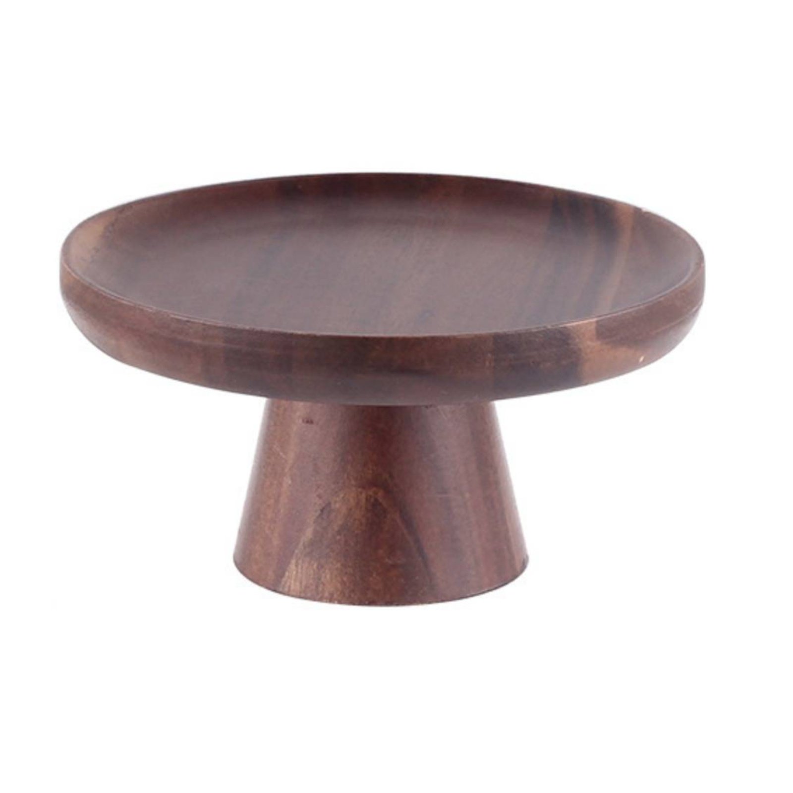 Wood Pedestal Tray Round