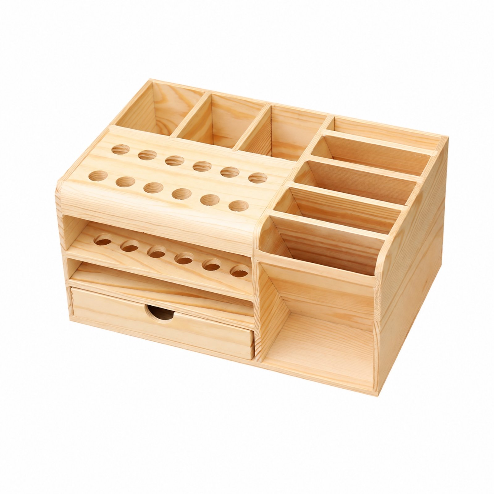 Wood Desktop Organizer with Drawer