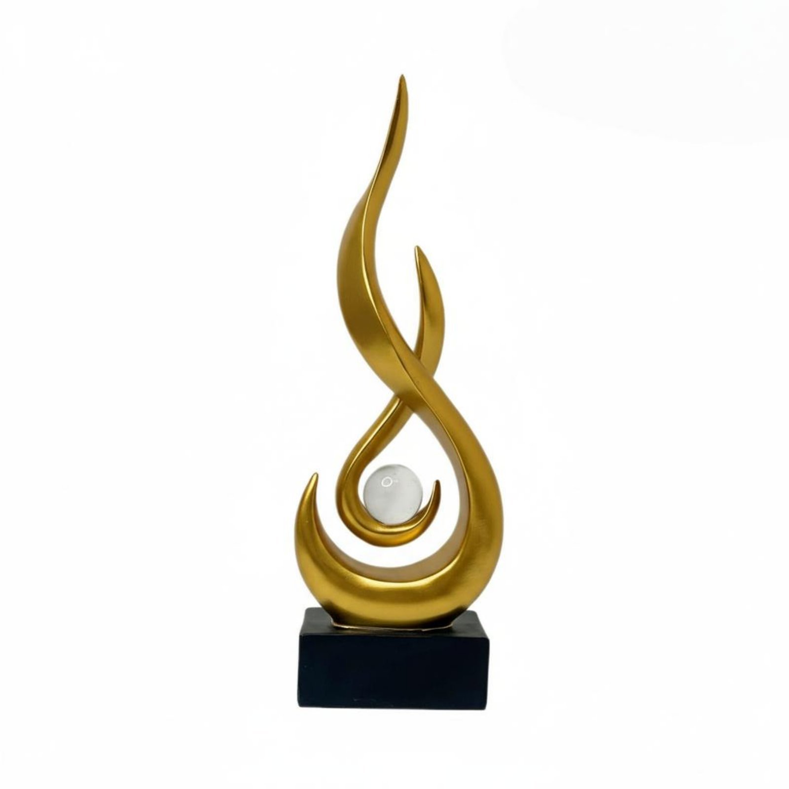 Twist Sculpture with Crystal Ball