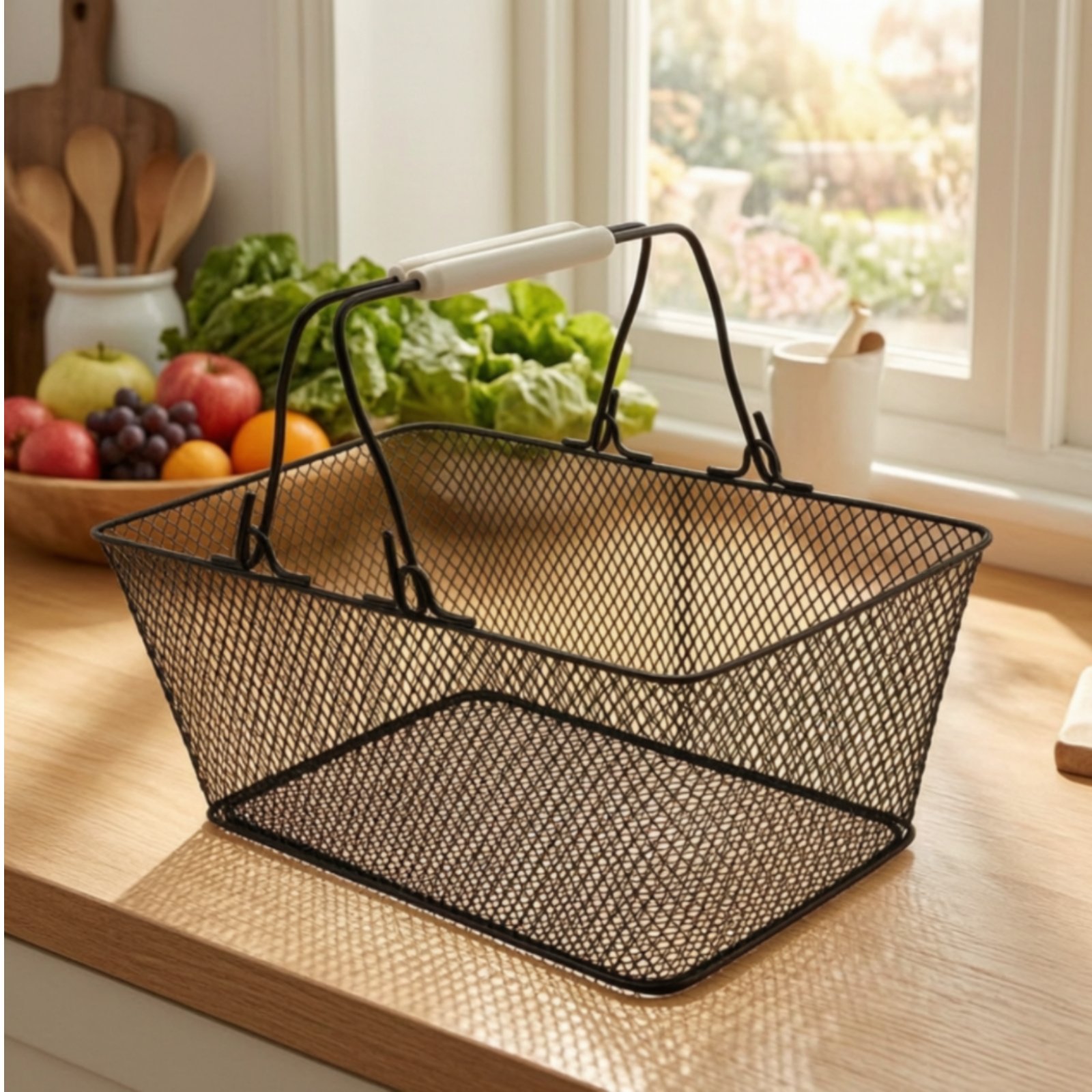 Padded Handle Shopping Basket