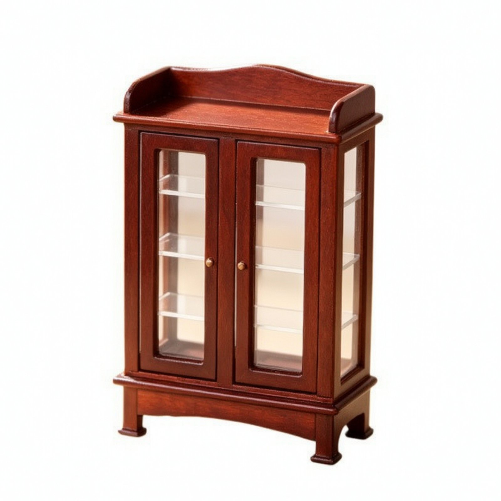 Walnut Miniature Display Cabinet