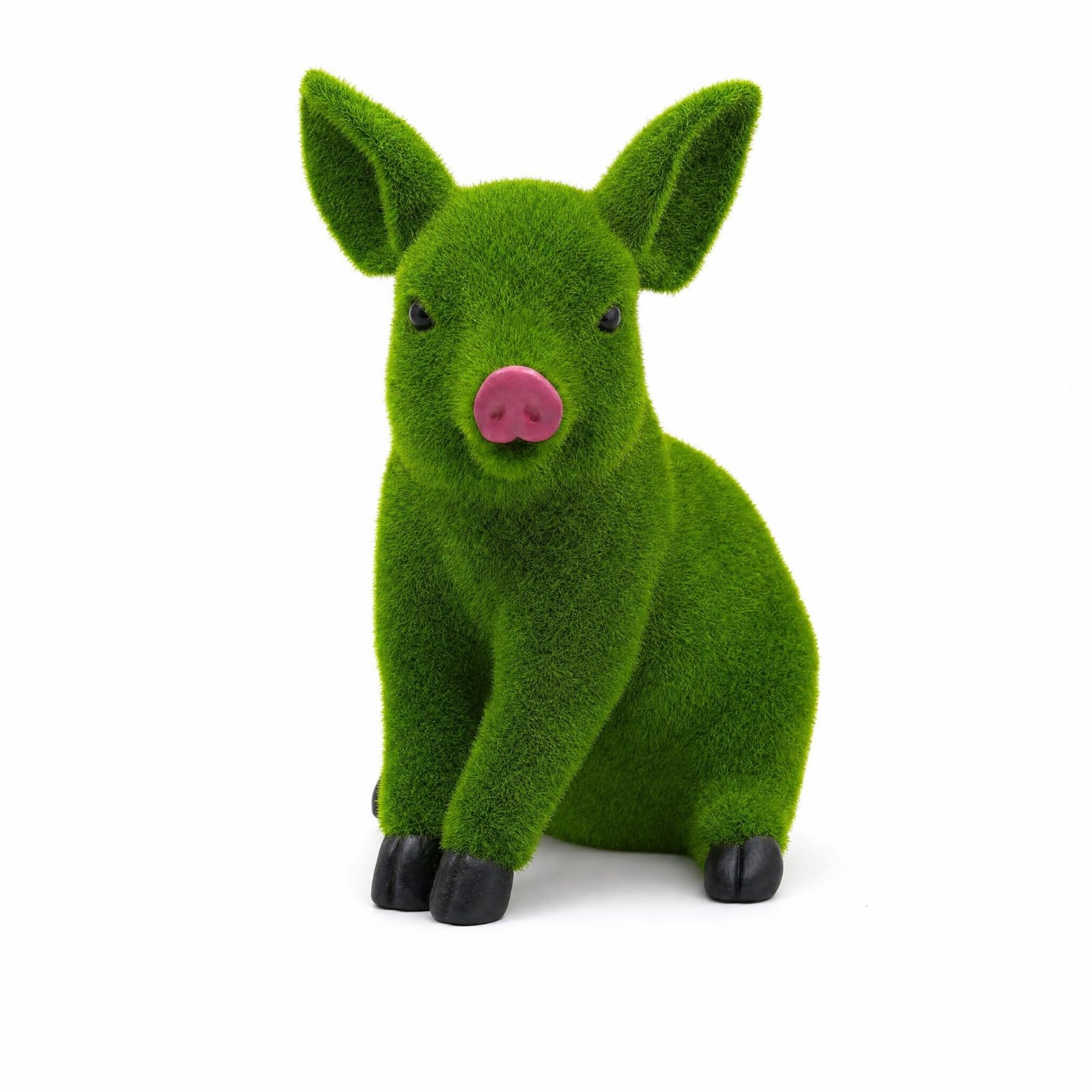 Pig Garden Statue Flocked