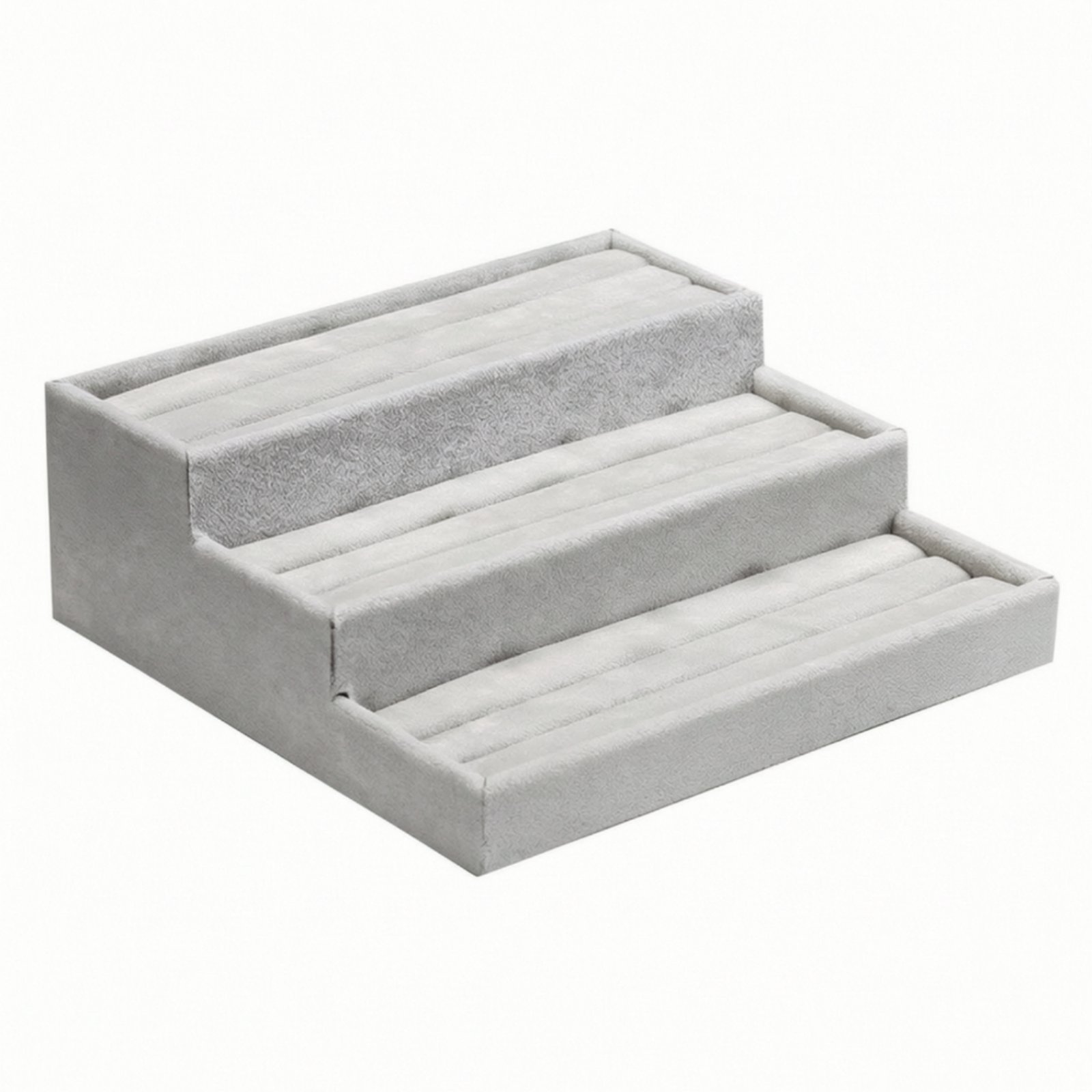 Cloth-Covered Jewelry Display Tray – 3 Tier Ring