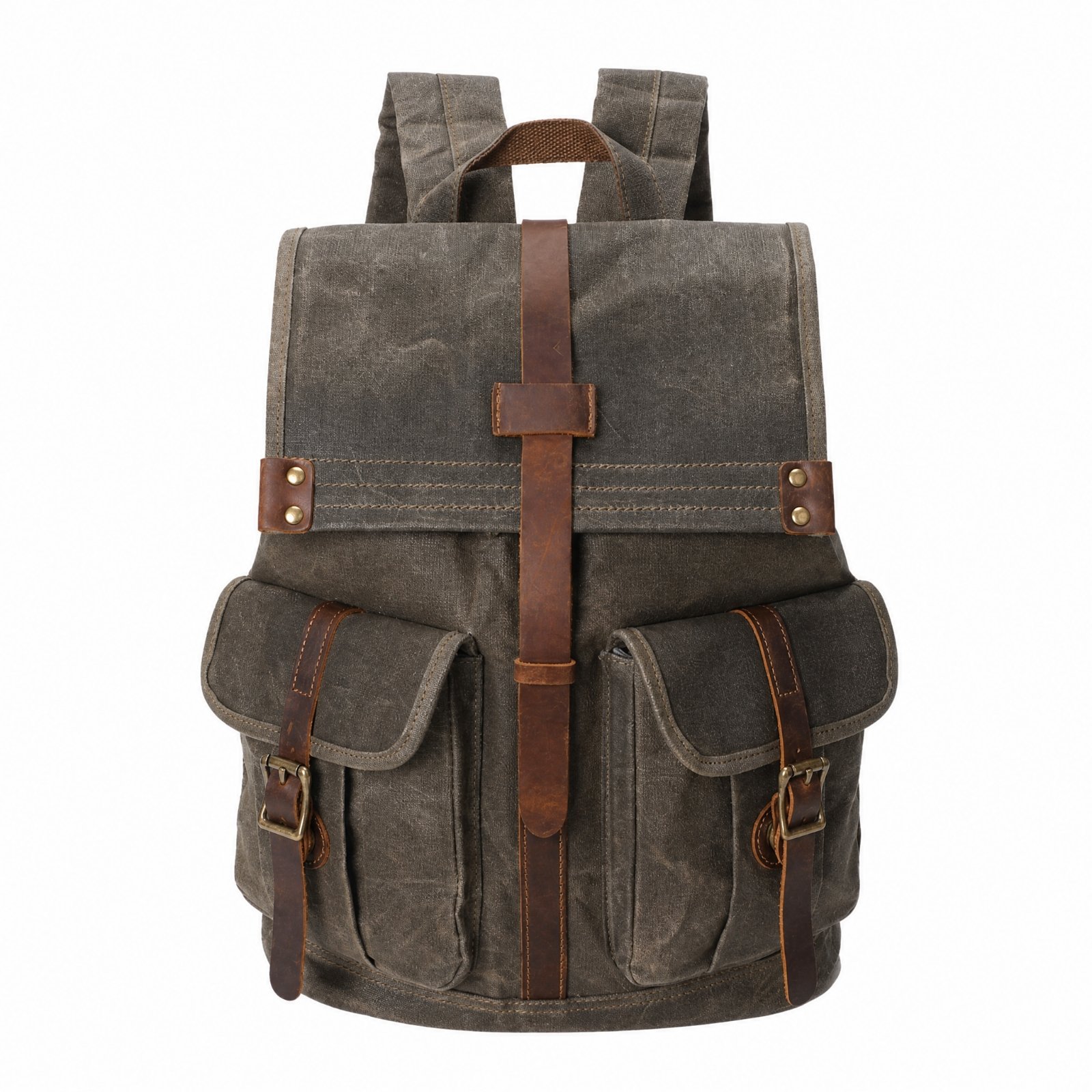 Canvas Travel Backpack – Army Green Yd-5252