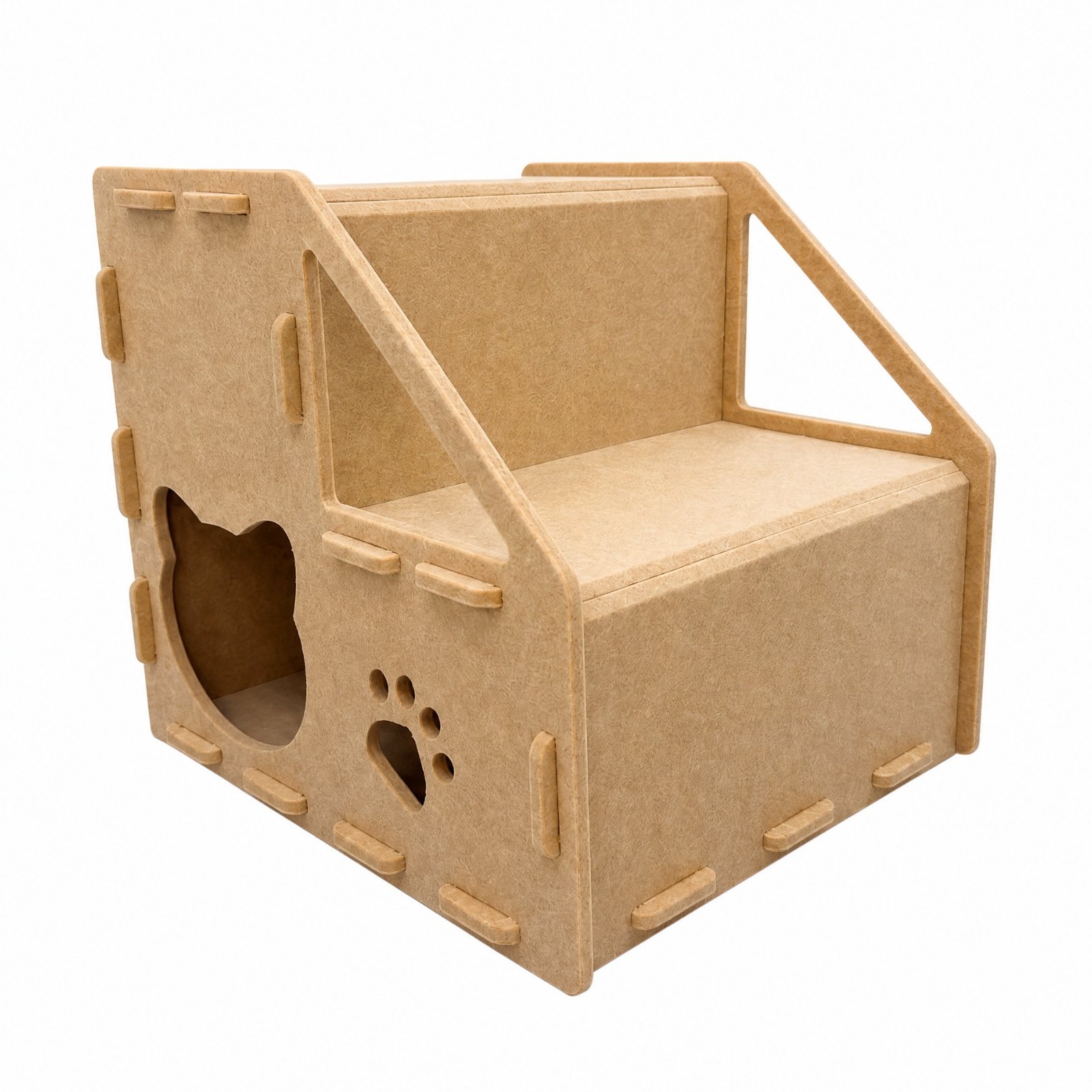 Pet Stair Paw-Shaped Openings