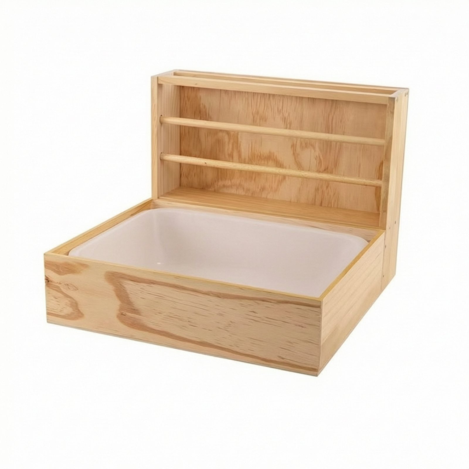 Wood Hay Feeder with Tray