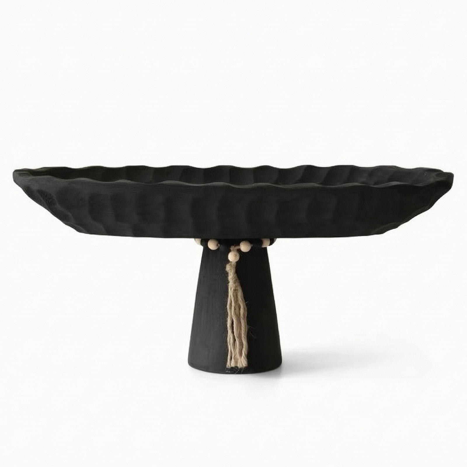 Pedestal Fruit Bowl – Wood Plate