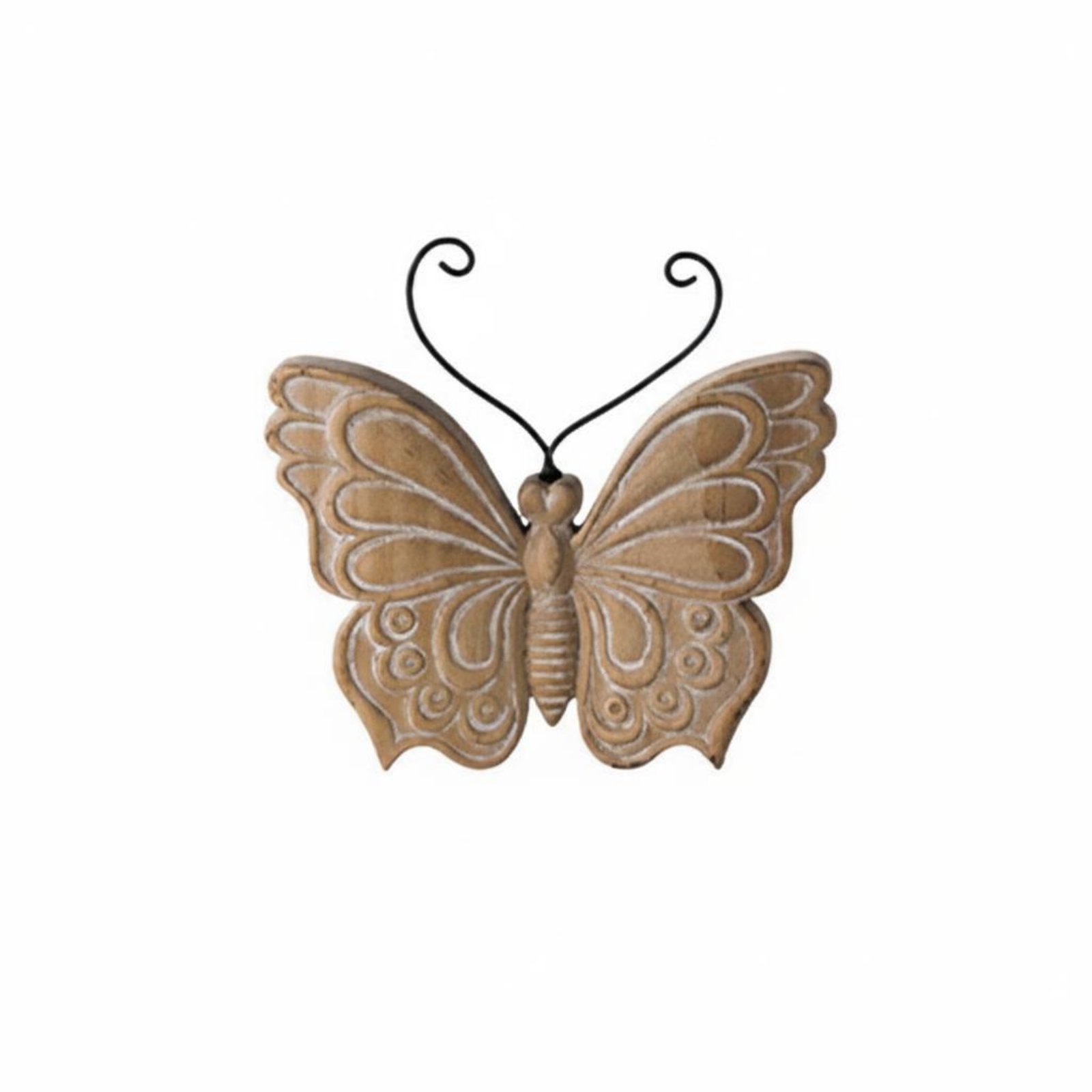 Carved Wooden Butterfly Decor