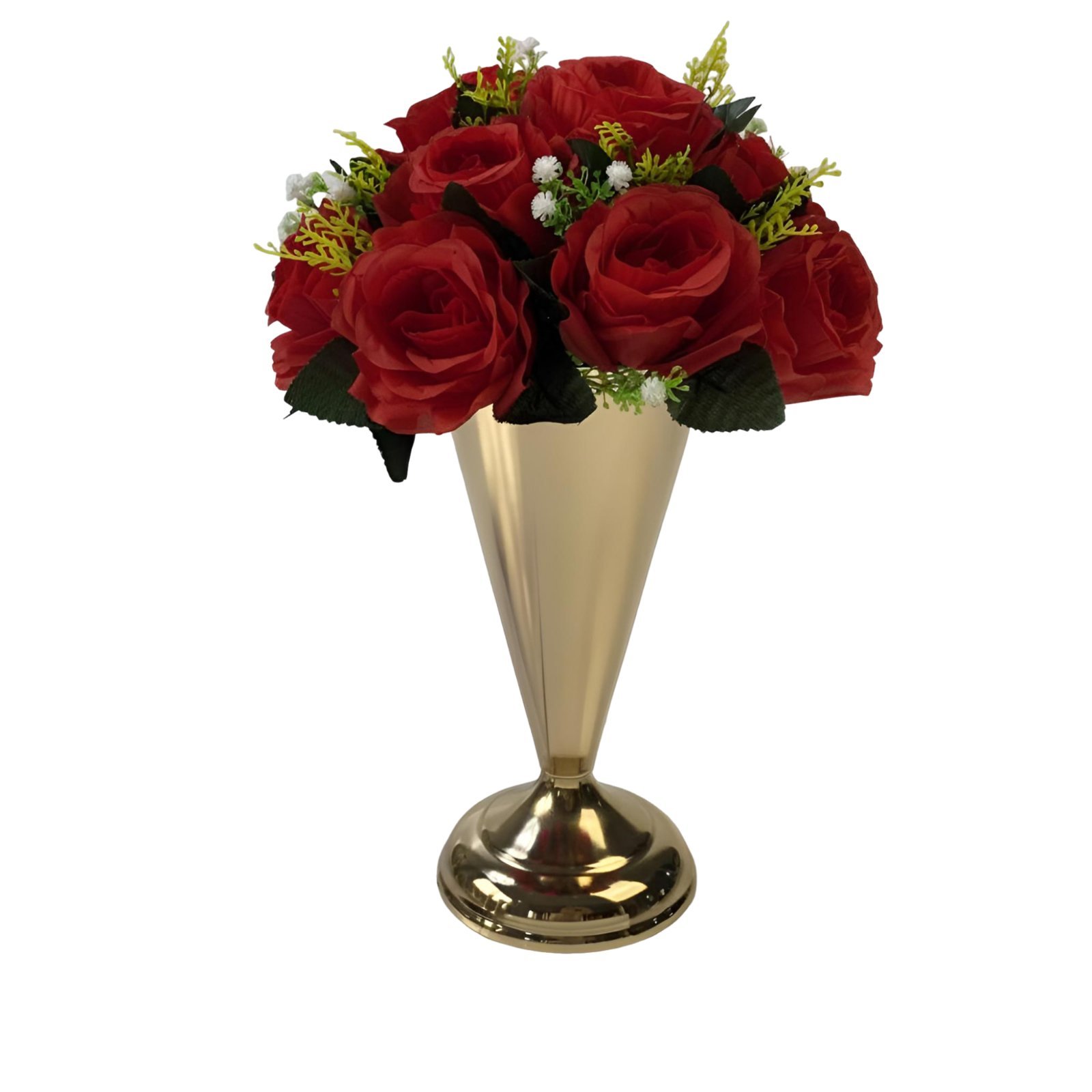 Metal Flower Vase – Gold