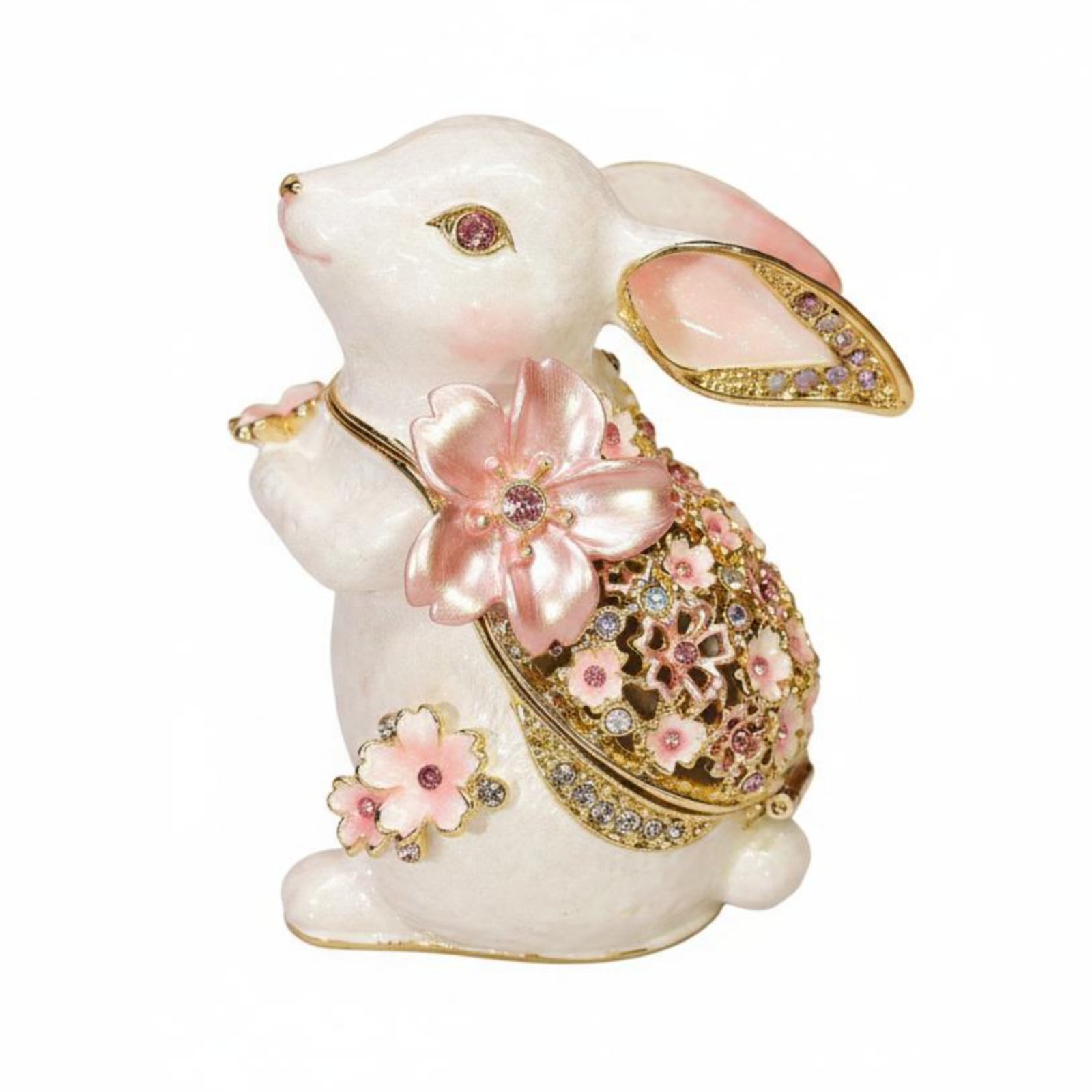Enamel Bunny Trinket Box