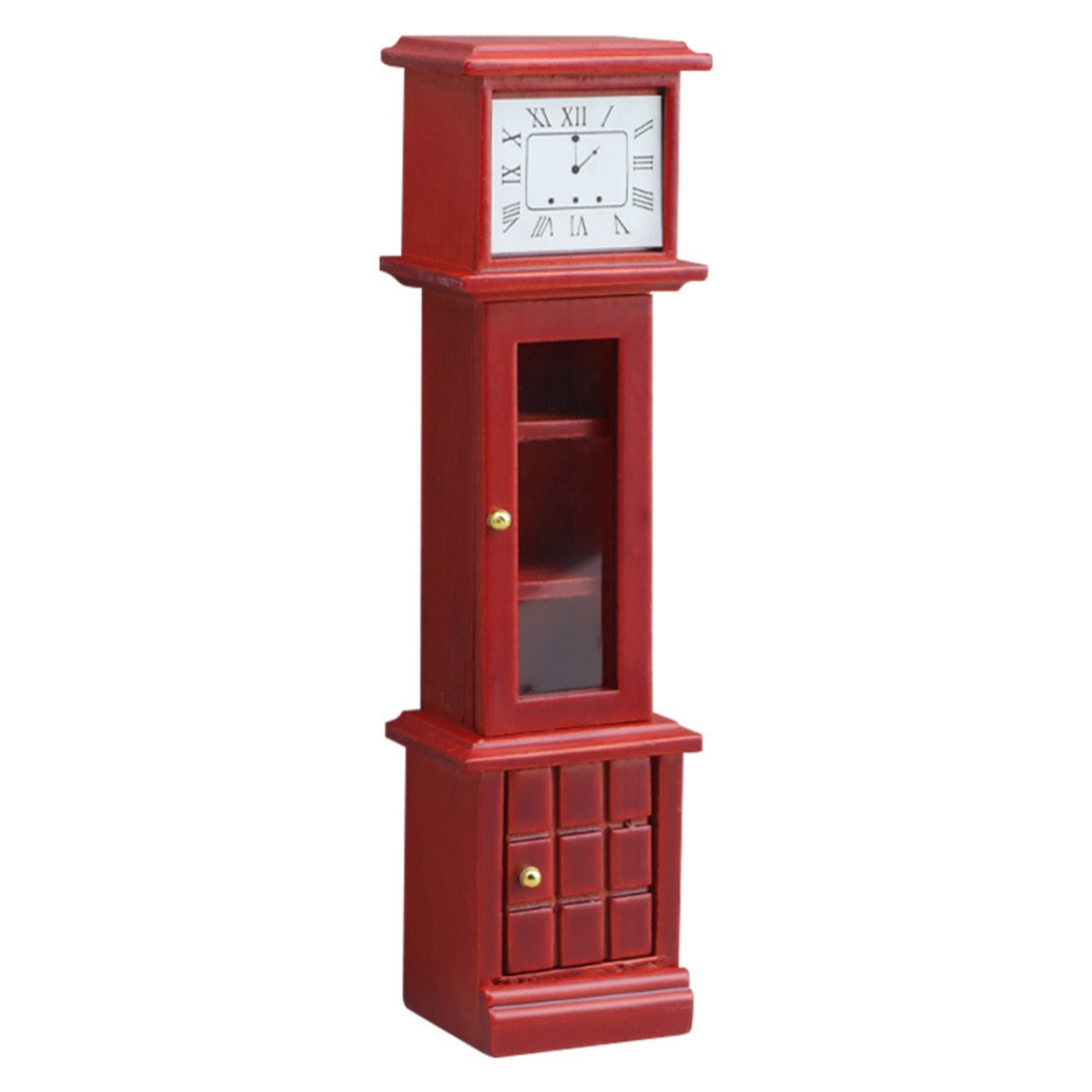 Wooden Dollhouse Floor Clock