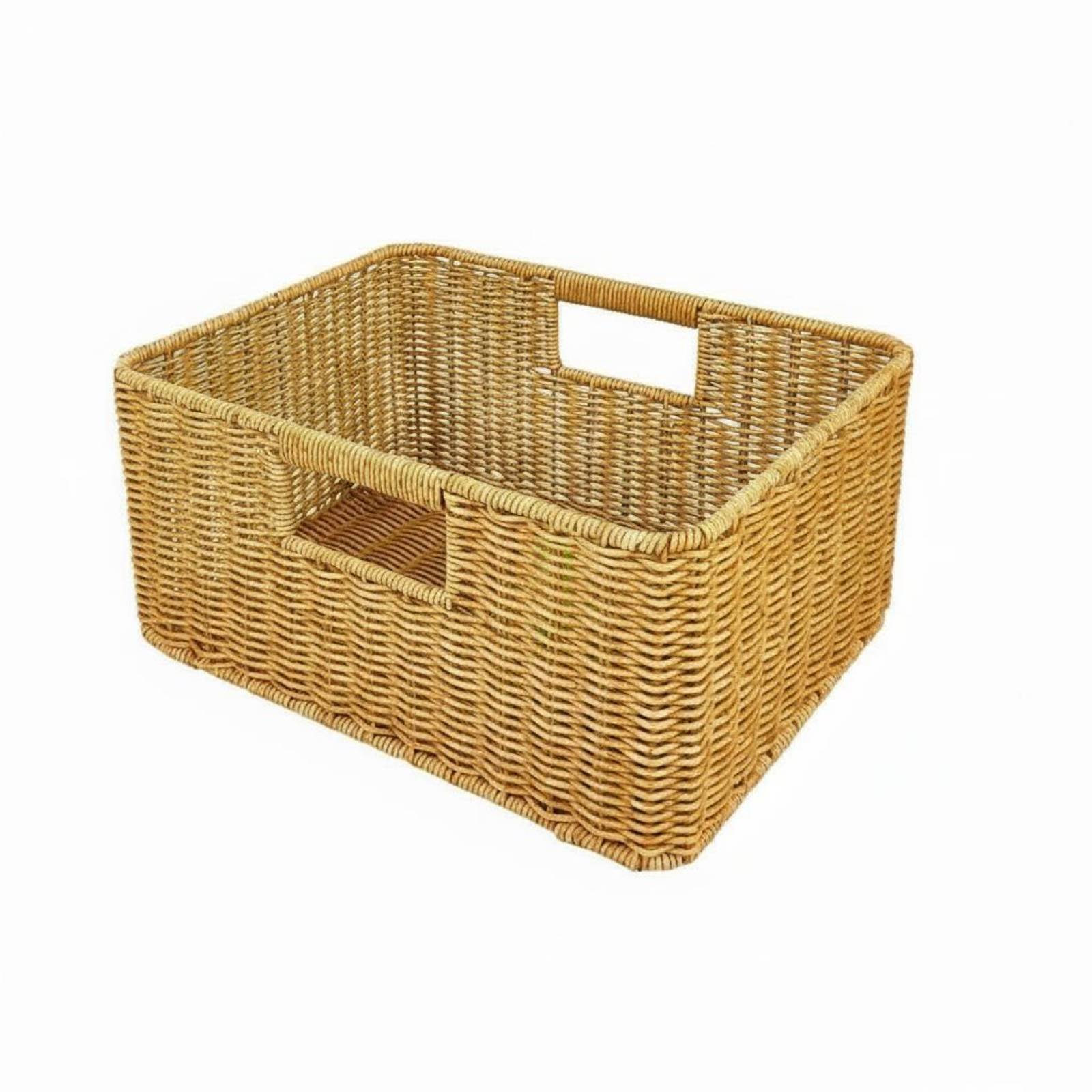 Imitation Rattan Basket – Brown