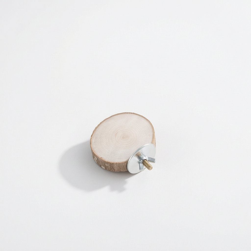 Natural Wood Parrot Perch Platform