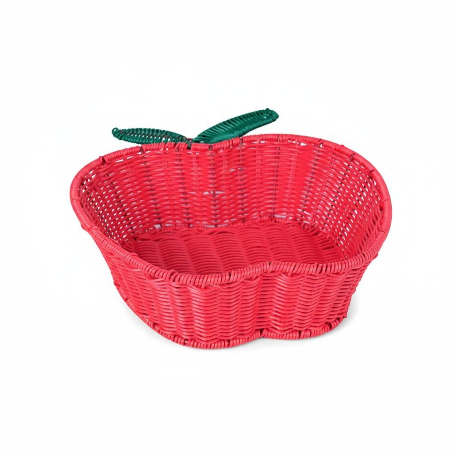 Fruit-Shaped Basket with Leaf Handle