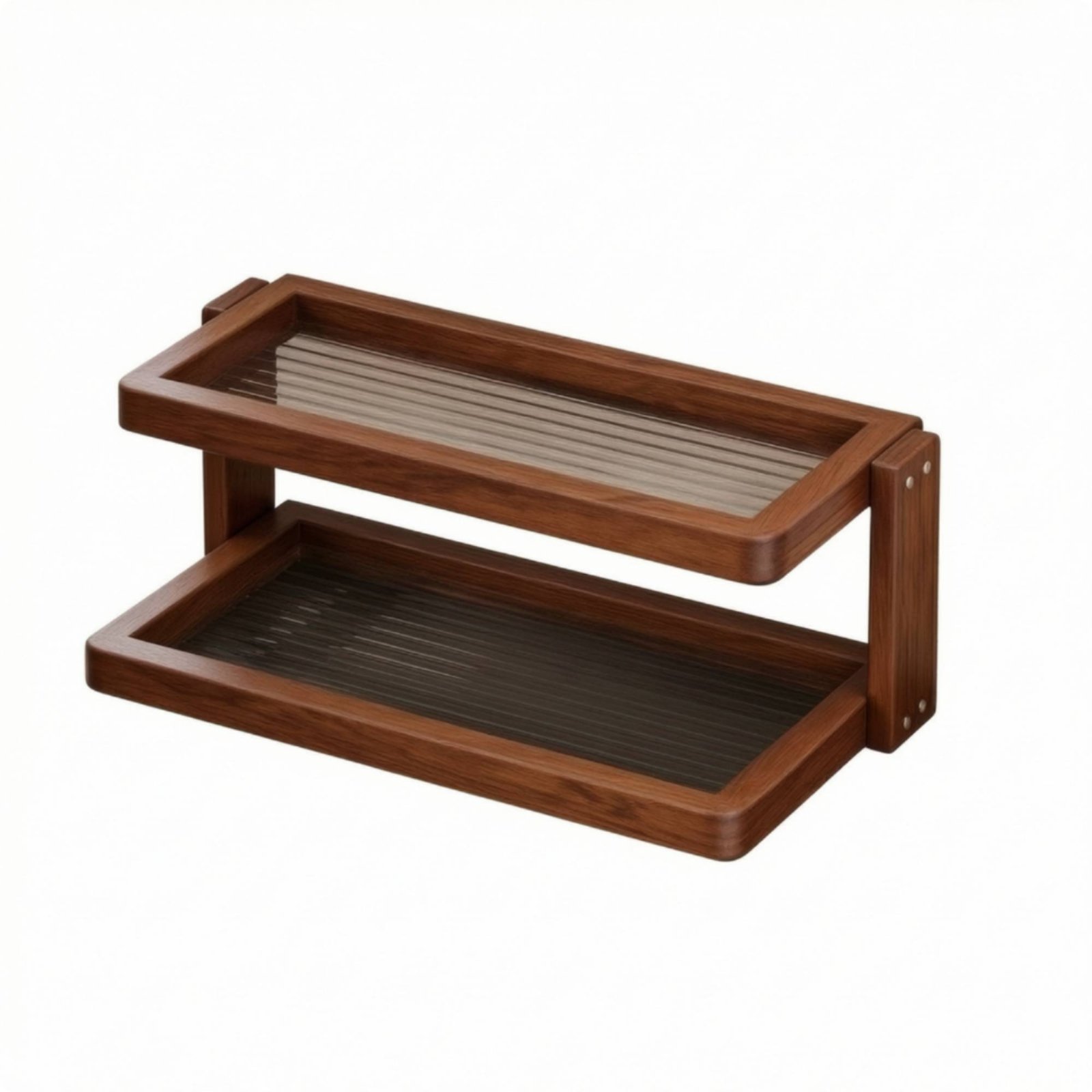 Rubber Wood Cosmetic Display Rack