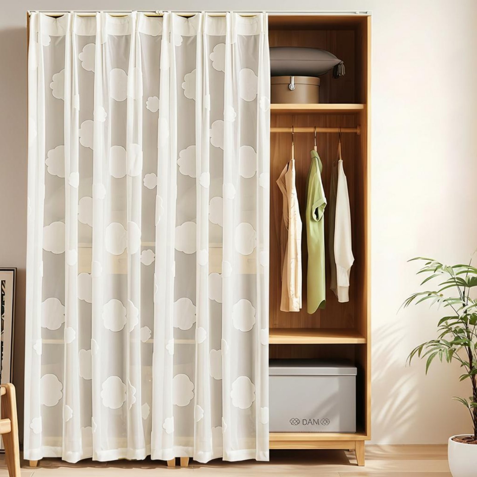 Push Shelf Fixture Curtain