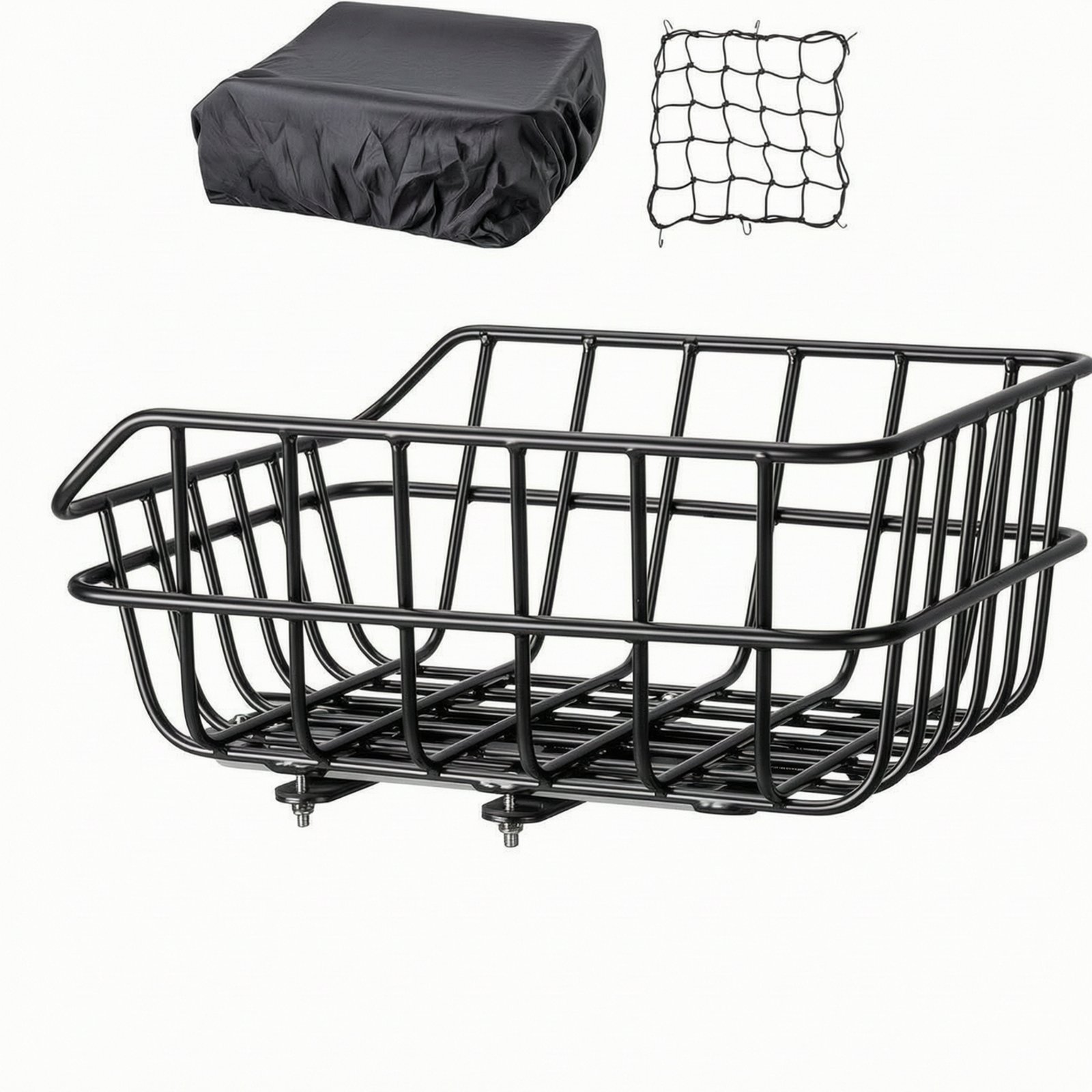 Heavy Duty Rear Bike Basket – Rack Full SET