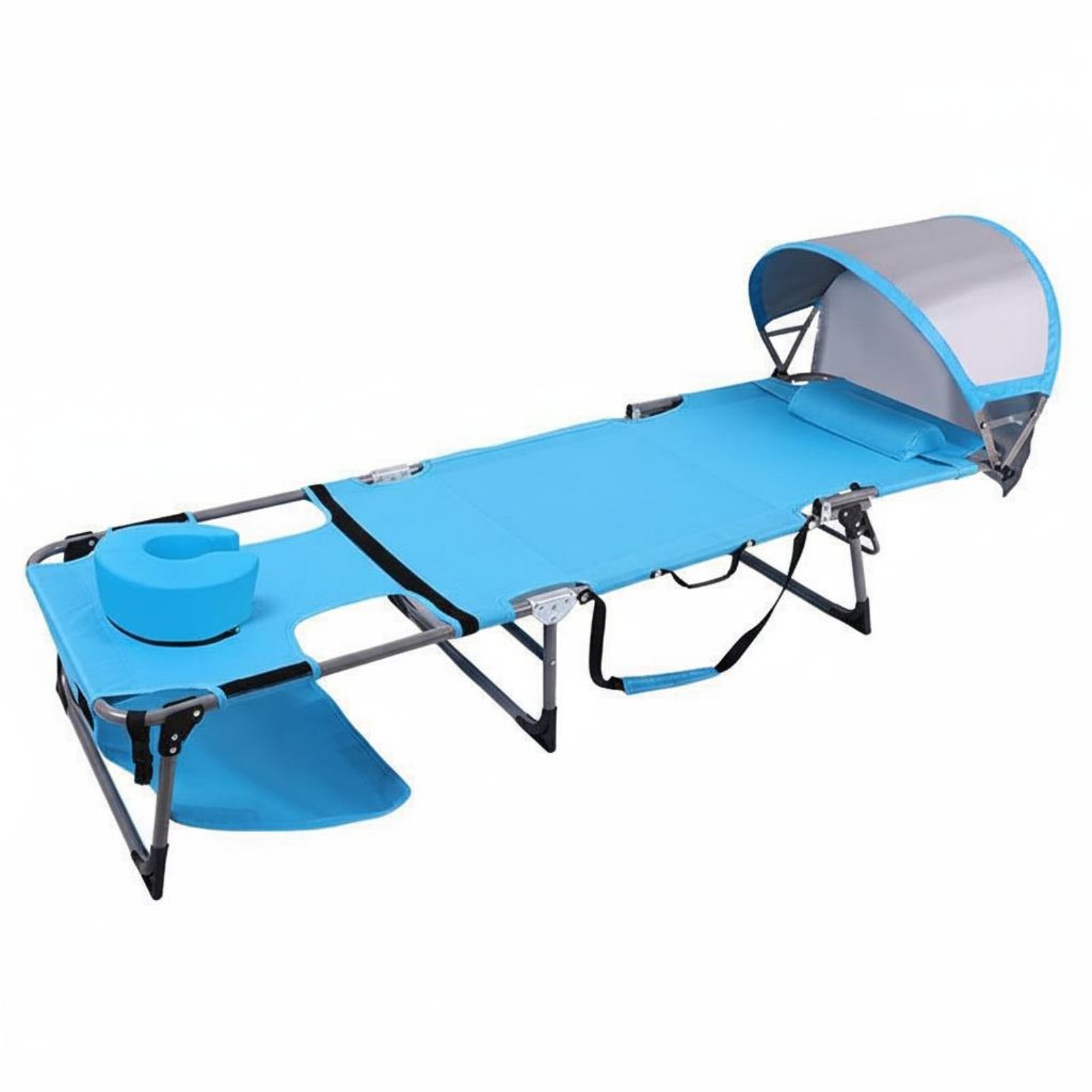 Beach Lounger with Canopy