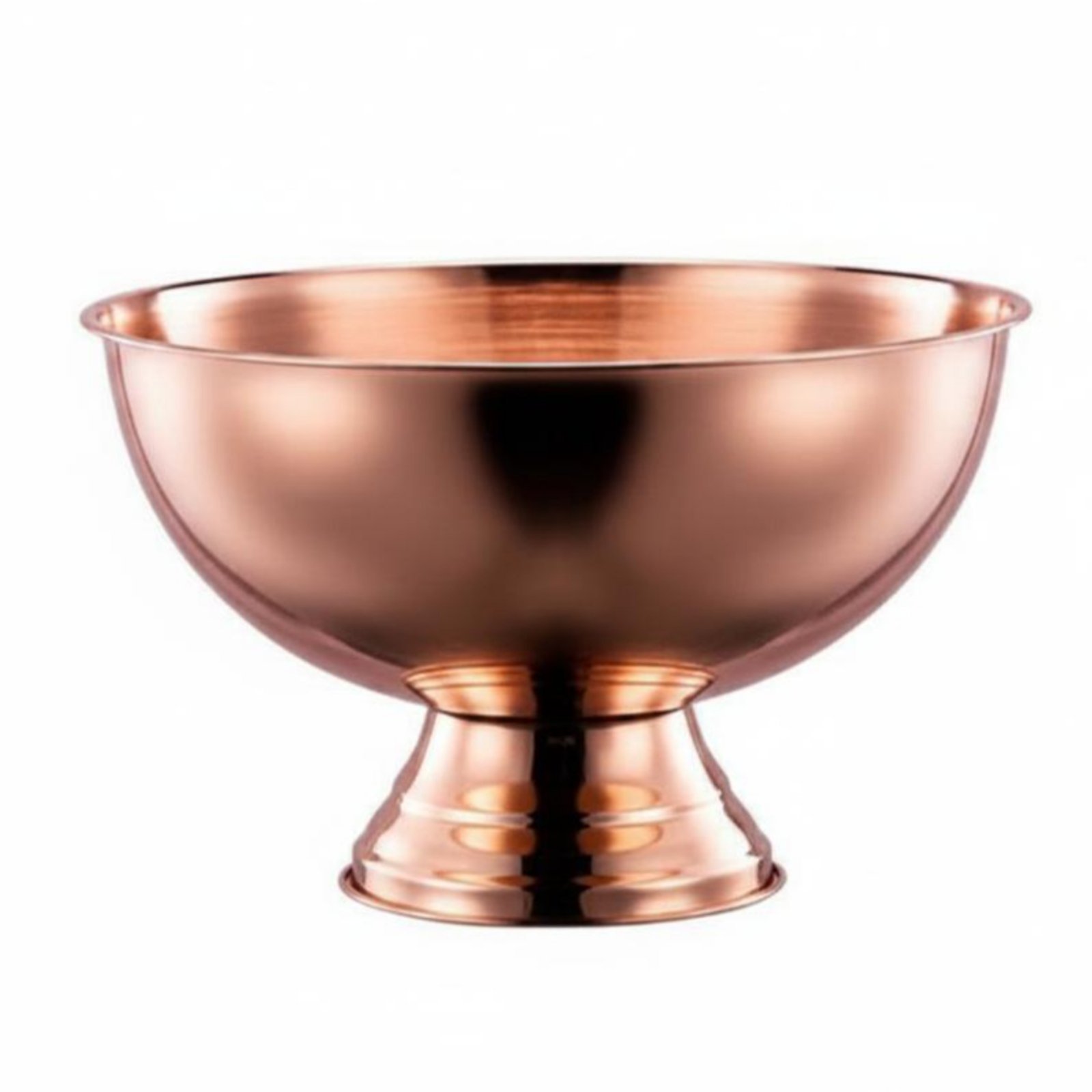 Stainless Steel Champagne Ice Bucket – Rose Gold, Large Round