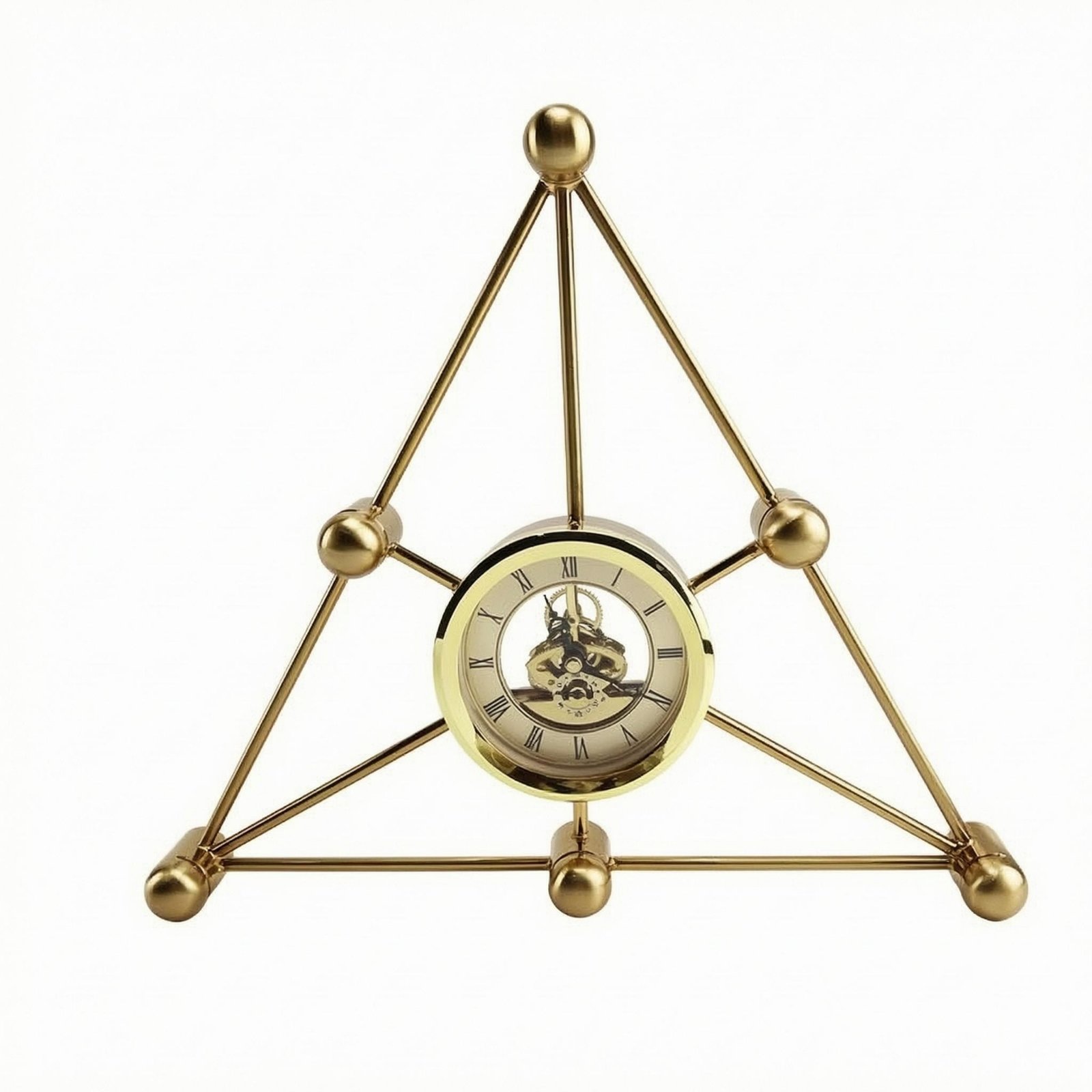 Clock Ornament Round Metal