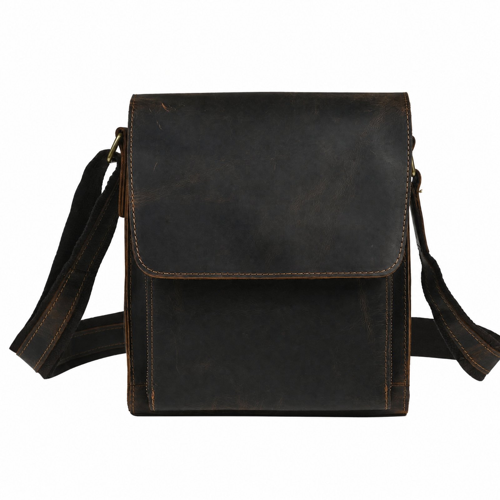 PU Leather Crossbody Bag – Dark Brown
