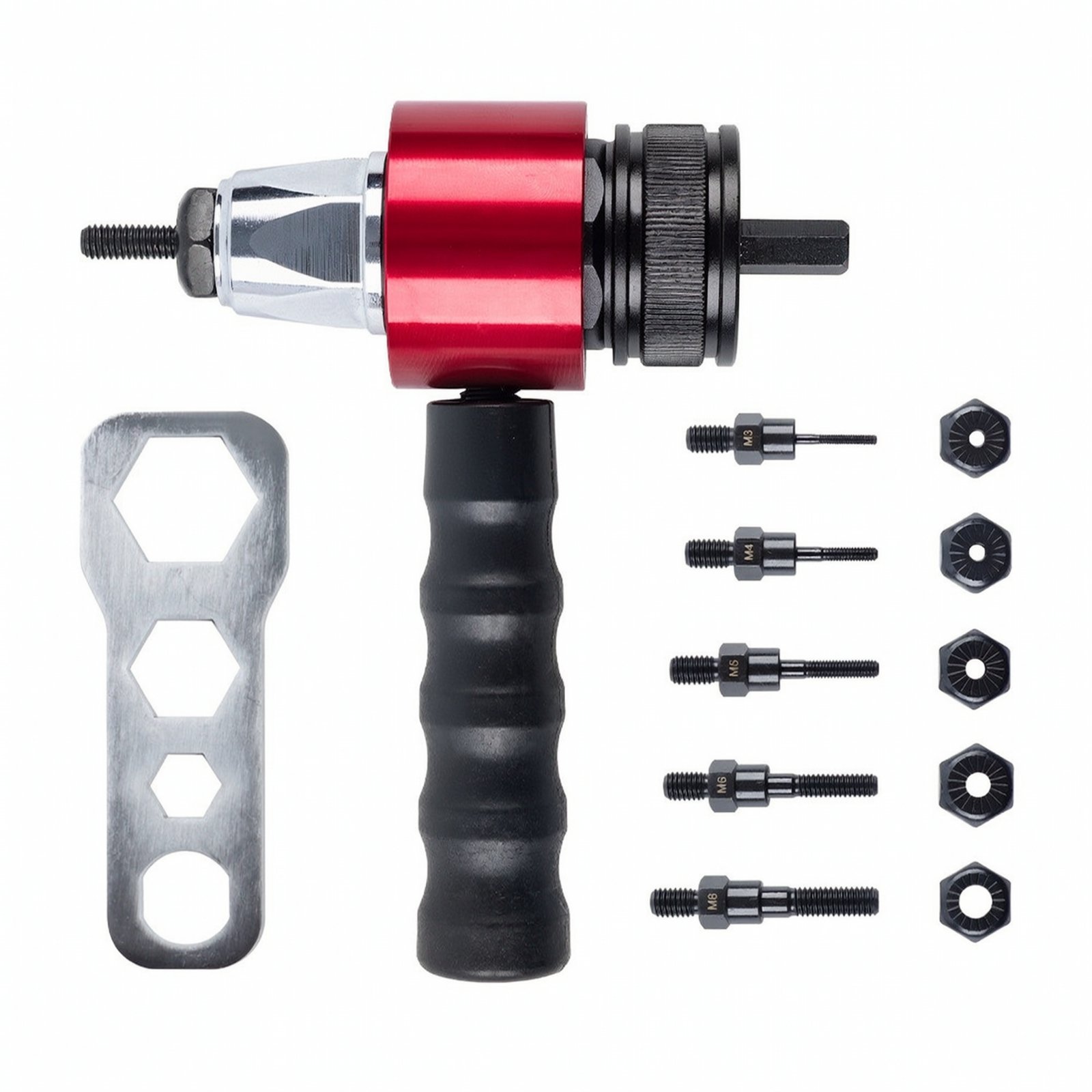 Rechargeable Electric Rivet Nut Interchangeable Mandrel