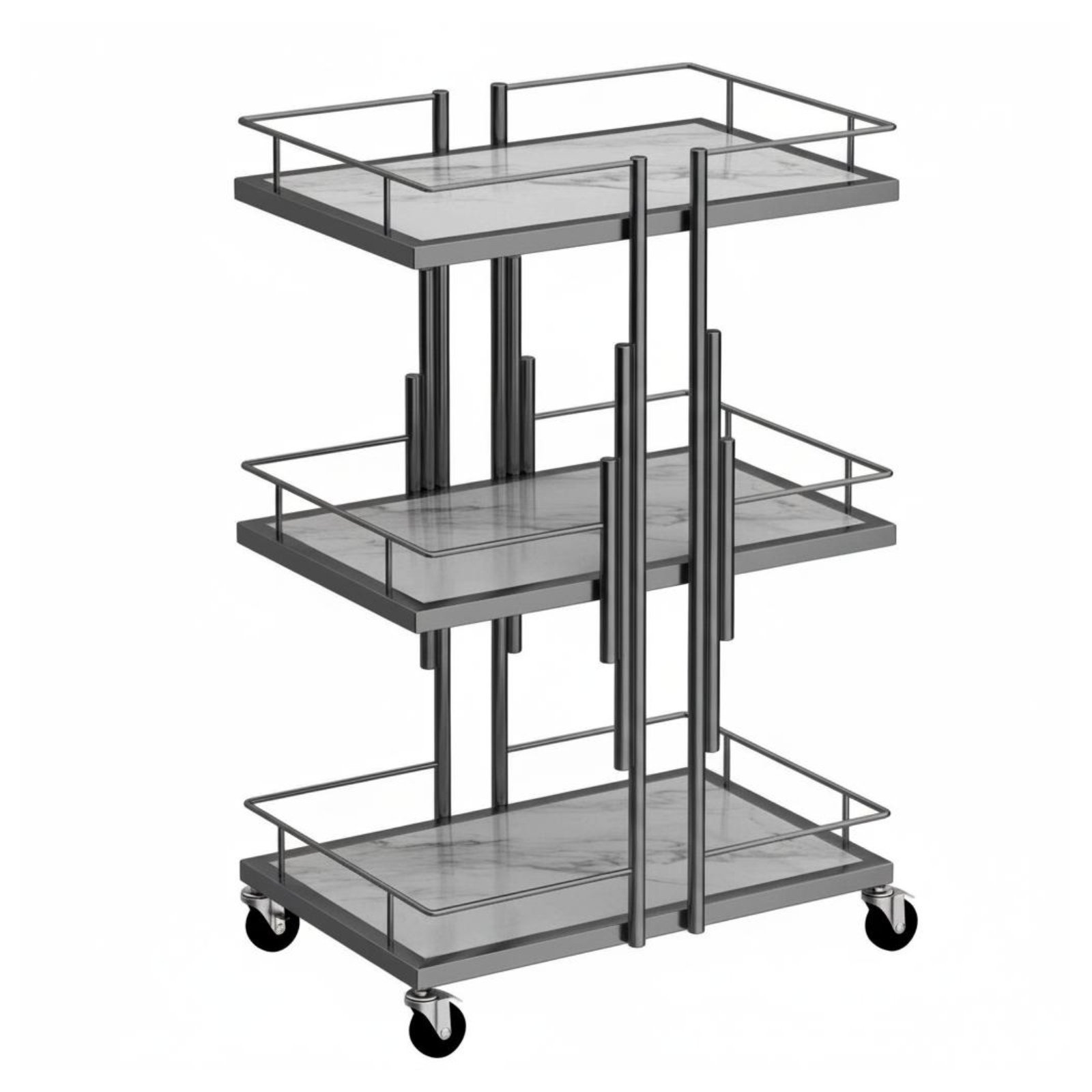 Gold Beauty Salon Trolley Elegant Design 3