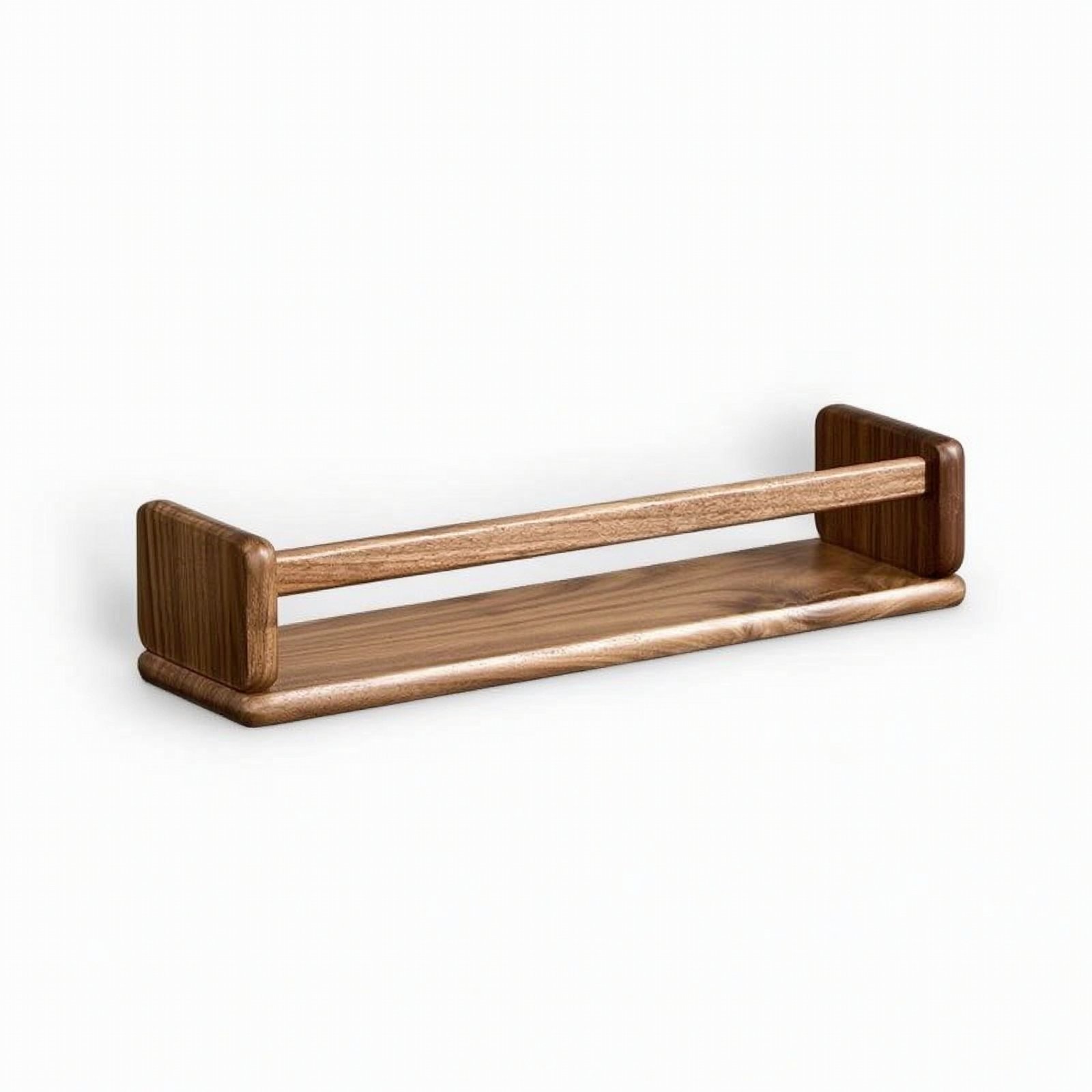 Solid Wood Shelf with Rail