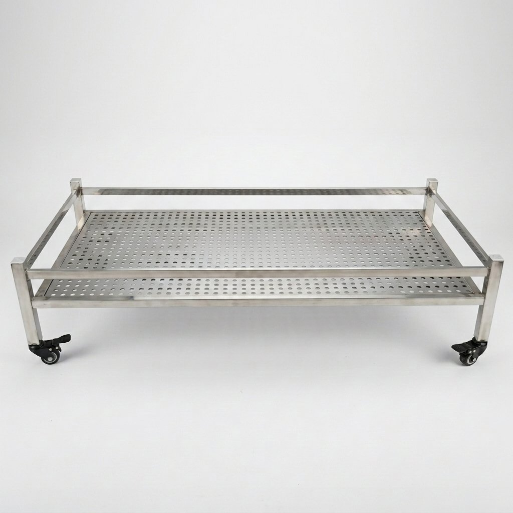 Stainless Steel Plant Stand – Single Layer, Length 100cm
