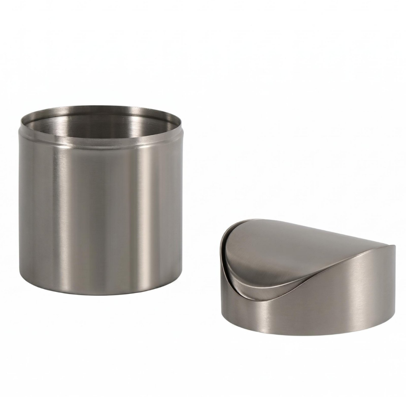 Brushed Steel Trash Can