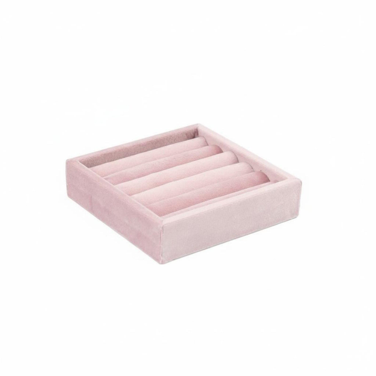 Velvet Jewelry Display Tray – Pink, Square Small Ringbar