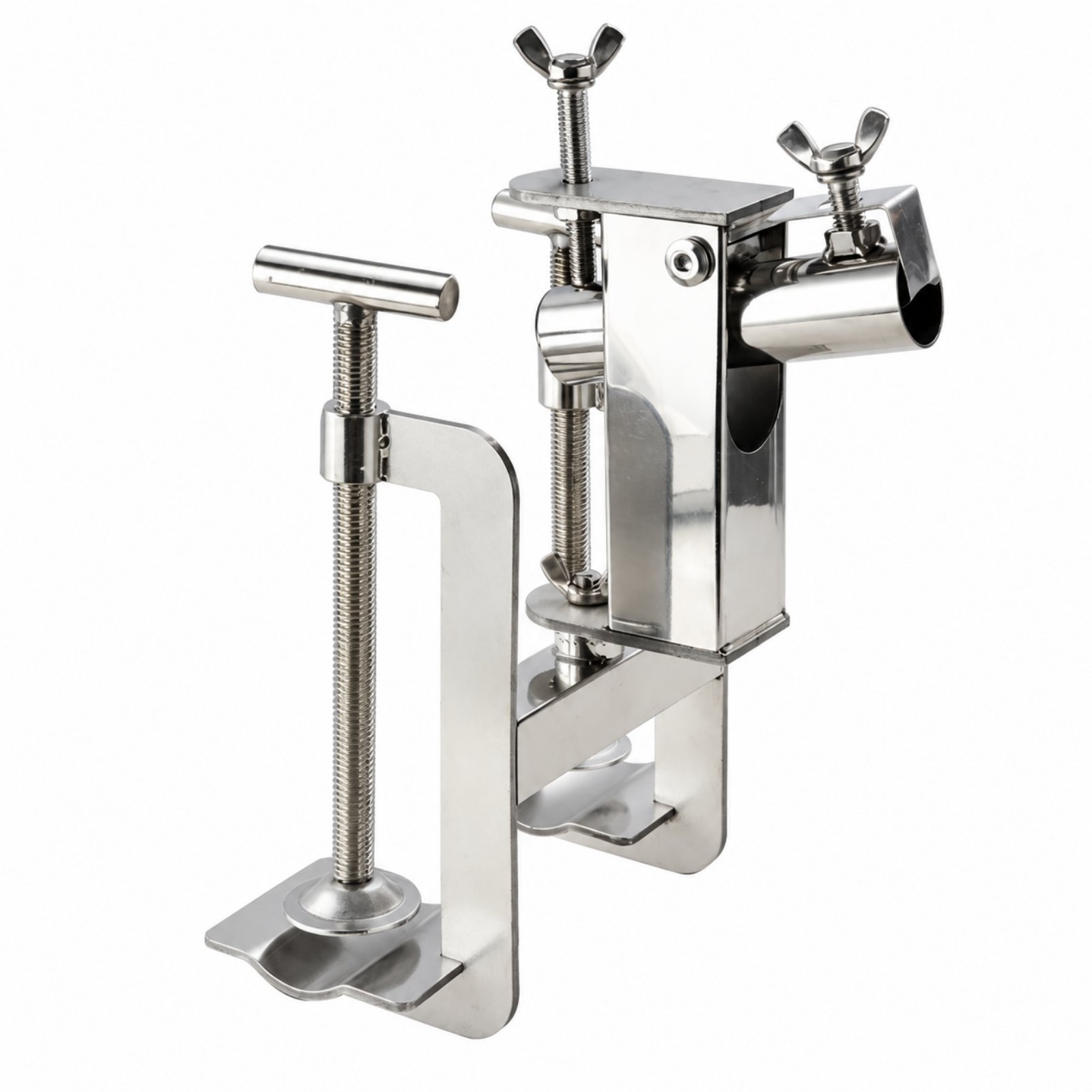 Clamp-On Fishing Rod Holder – Stainless Double