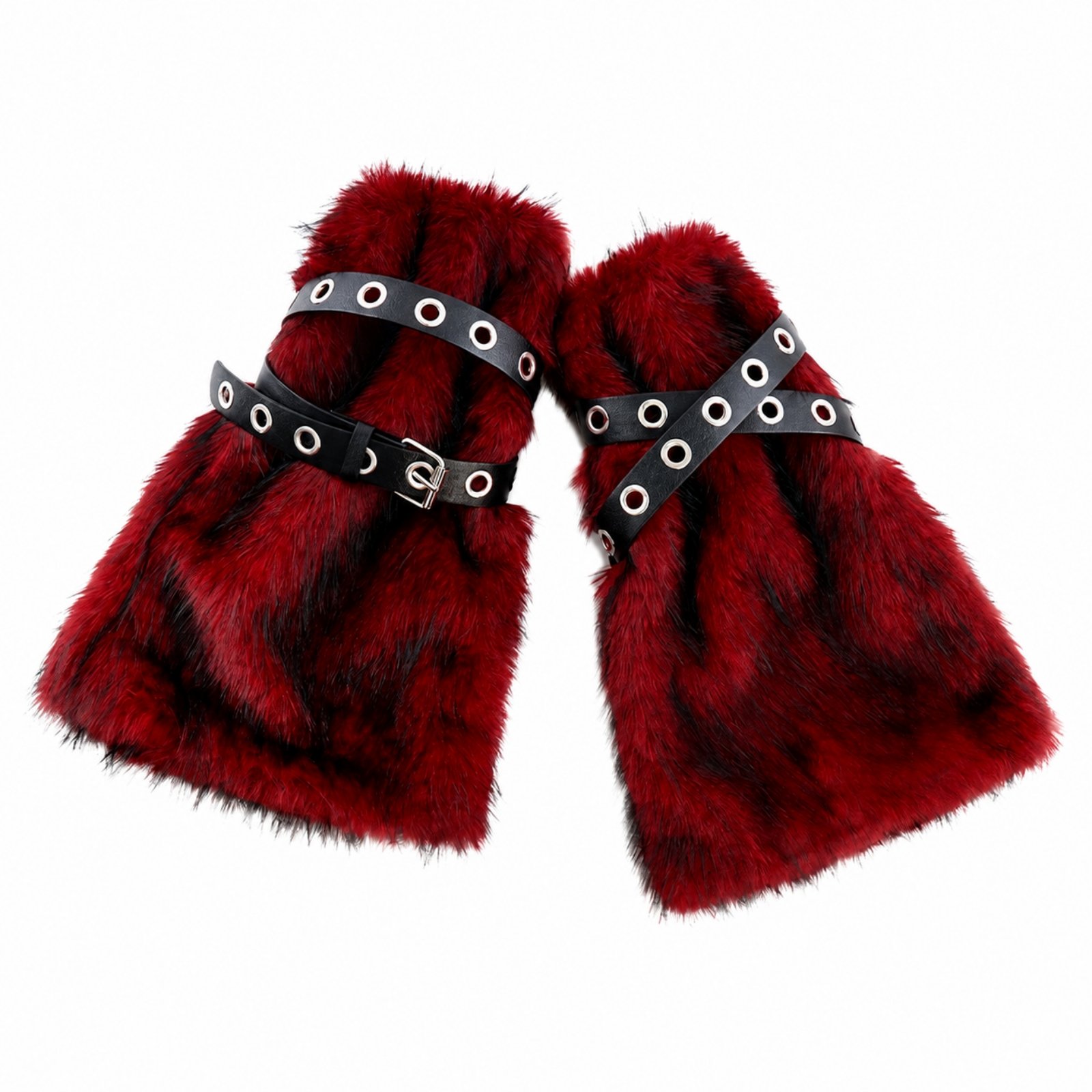 Hair Leg Warmers with Buckle Straps