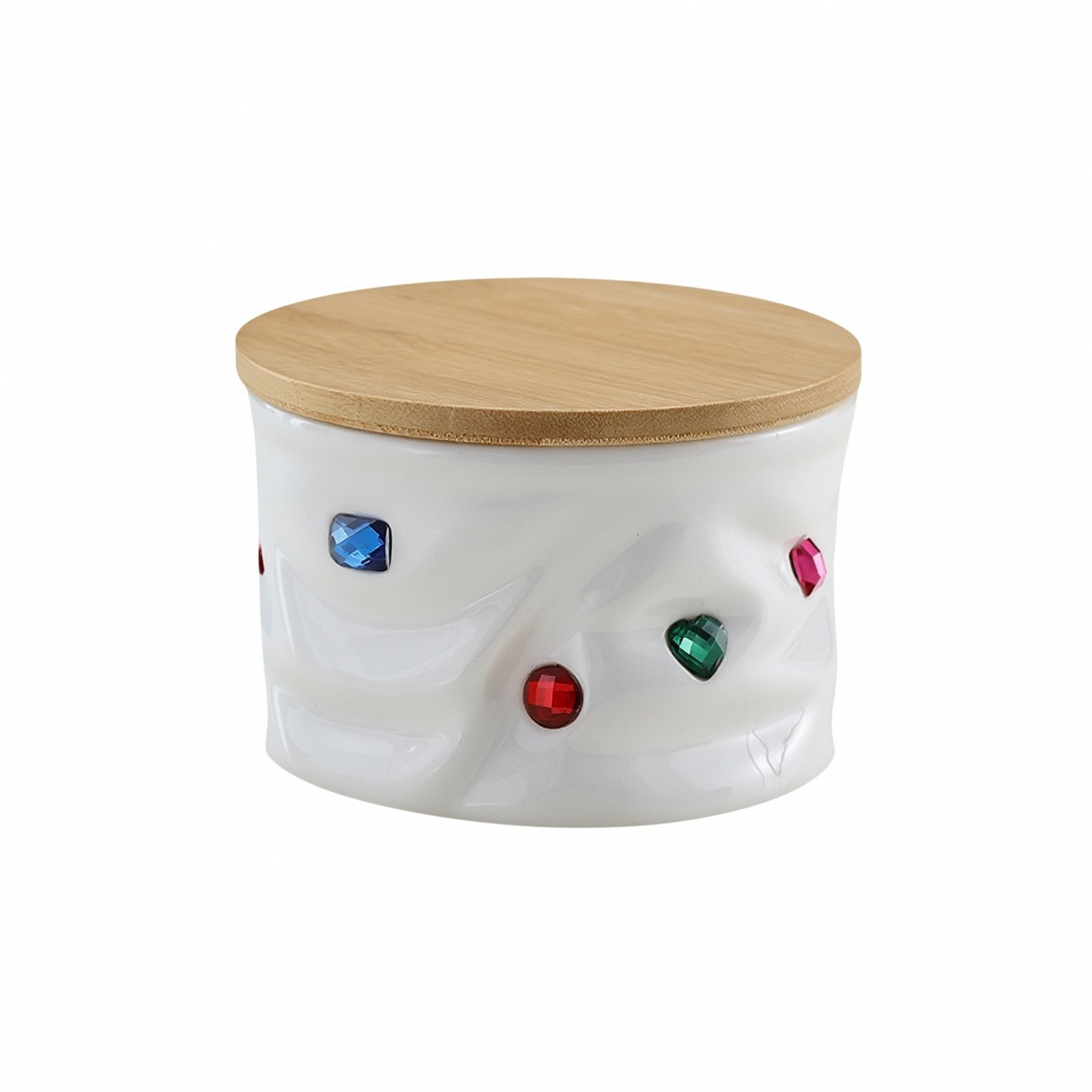 Ceramic Jar with Wood Lid