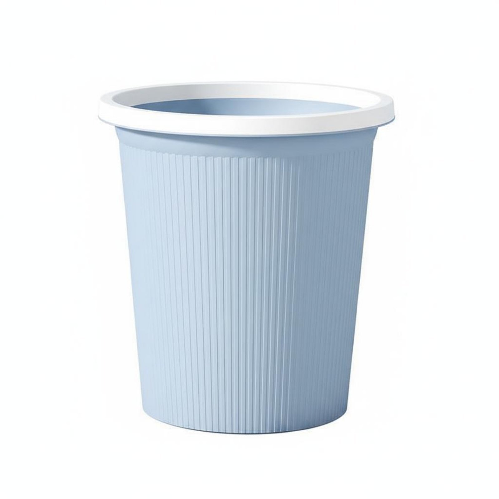 Lidless Trash Can