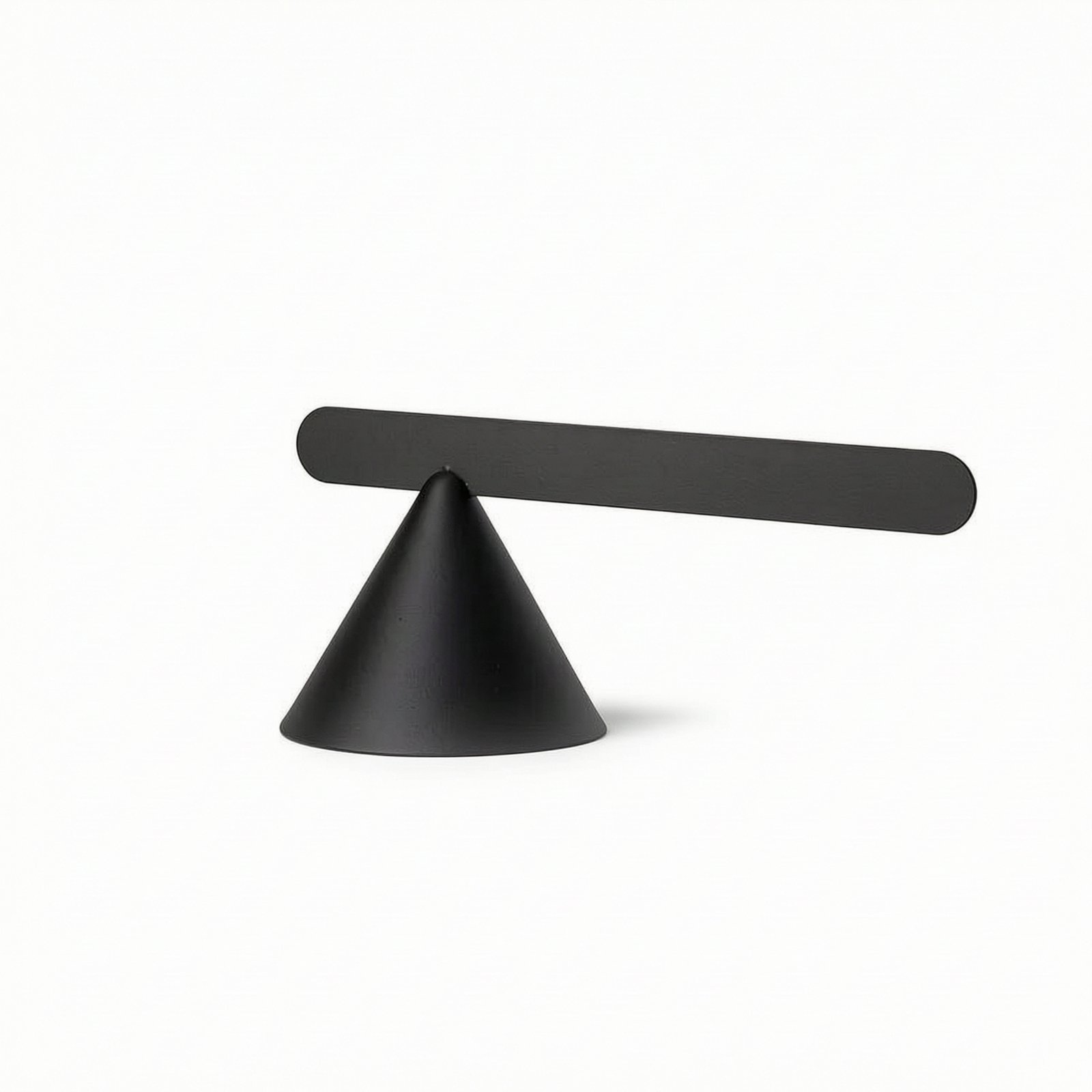 Matte Black Geometric Sculpture