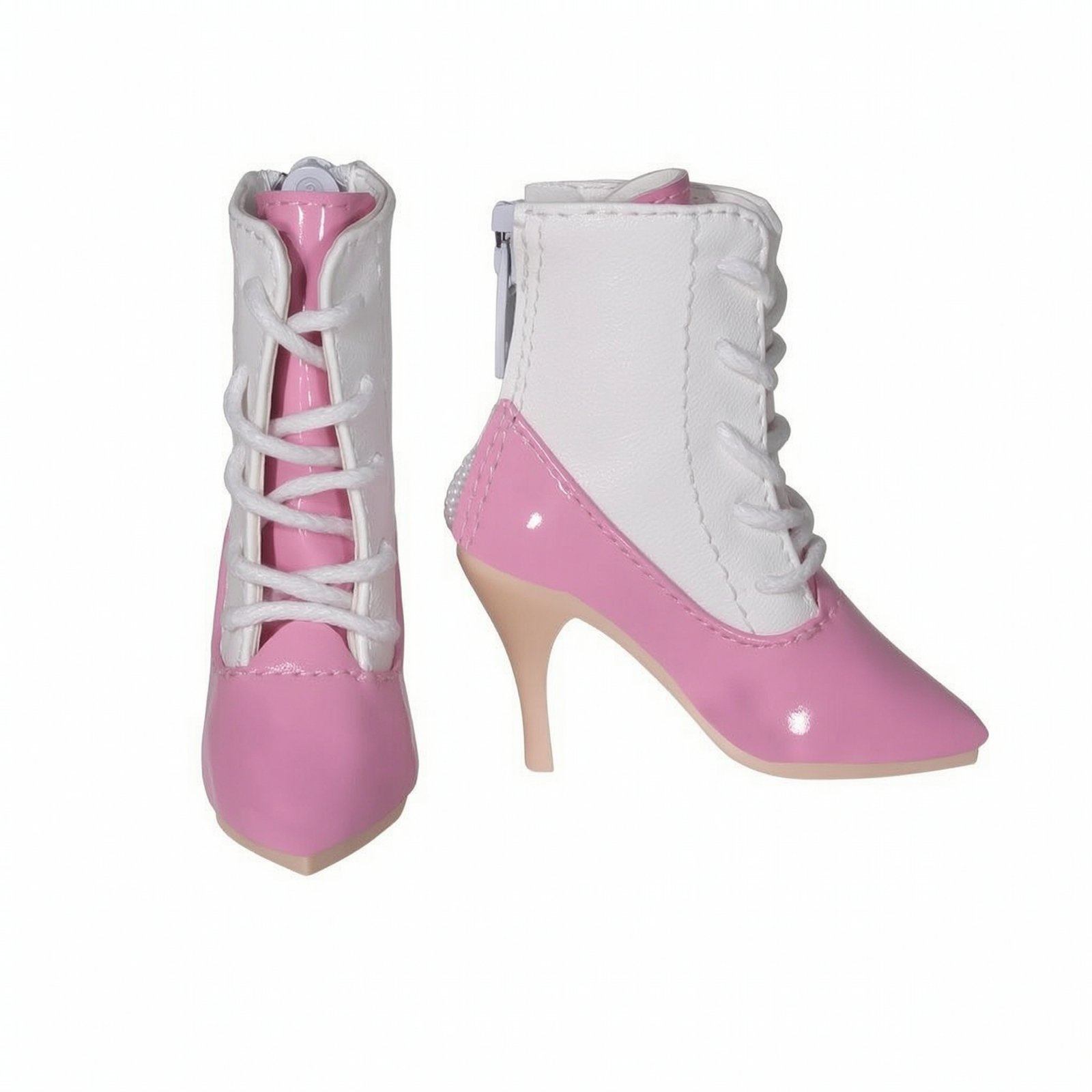 Pointed-Toe Doll Ankle Boots + BJD Doll Outfit Set