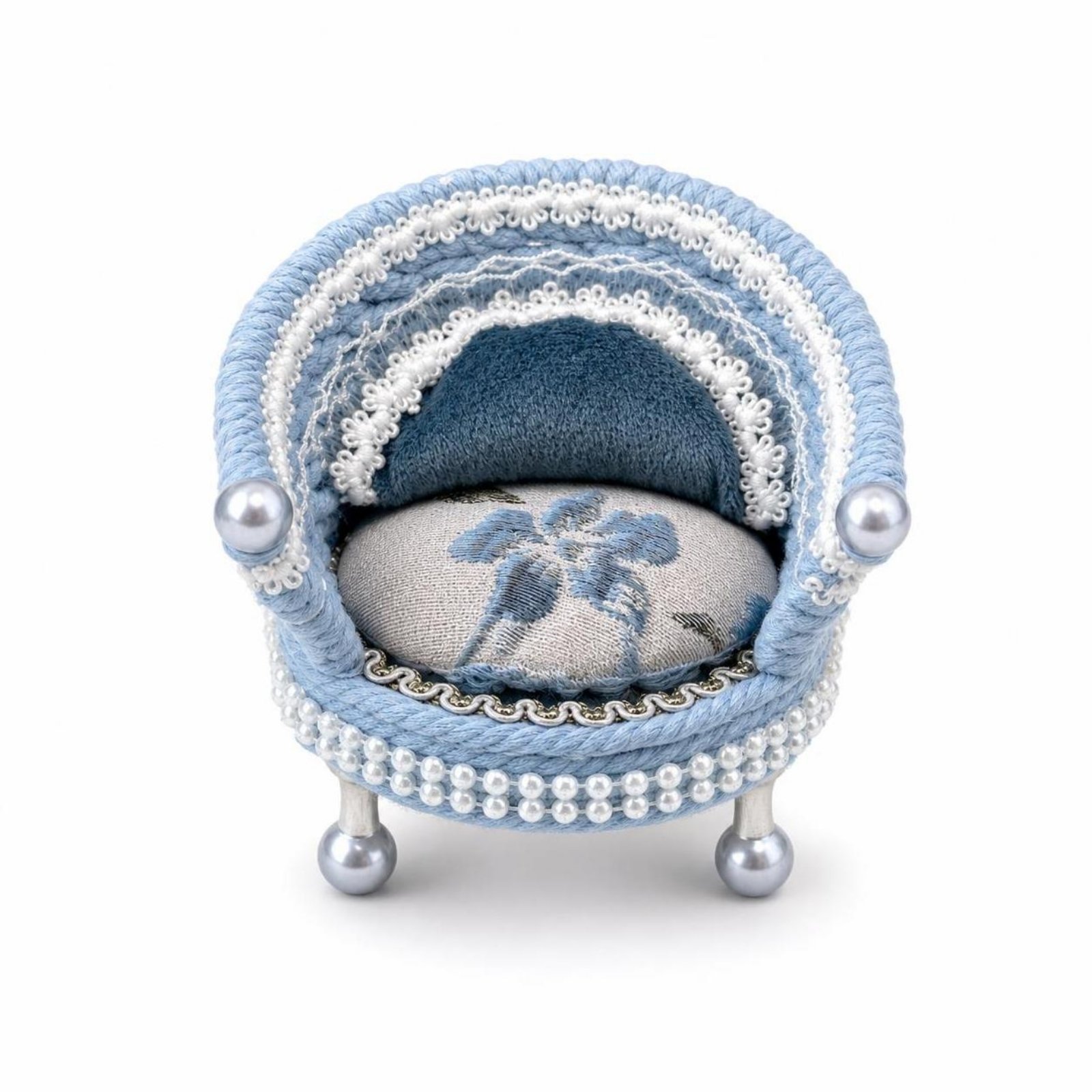 1:12 Scale Dollhouse Sofa – Dark Floral